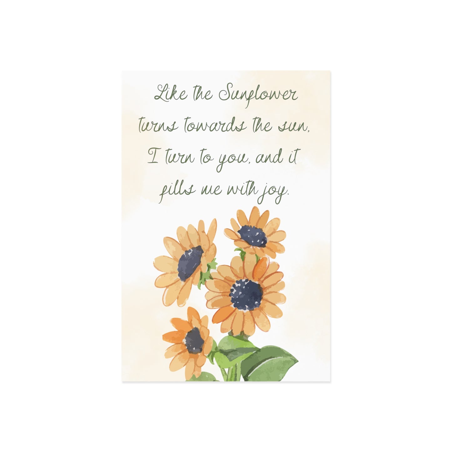The Dreamer's Bookshop Affection "Like the Sunflower" Art Print Card - The Dreamer's Bookshop.
