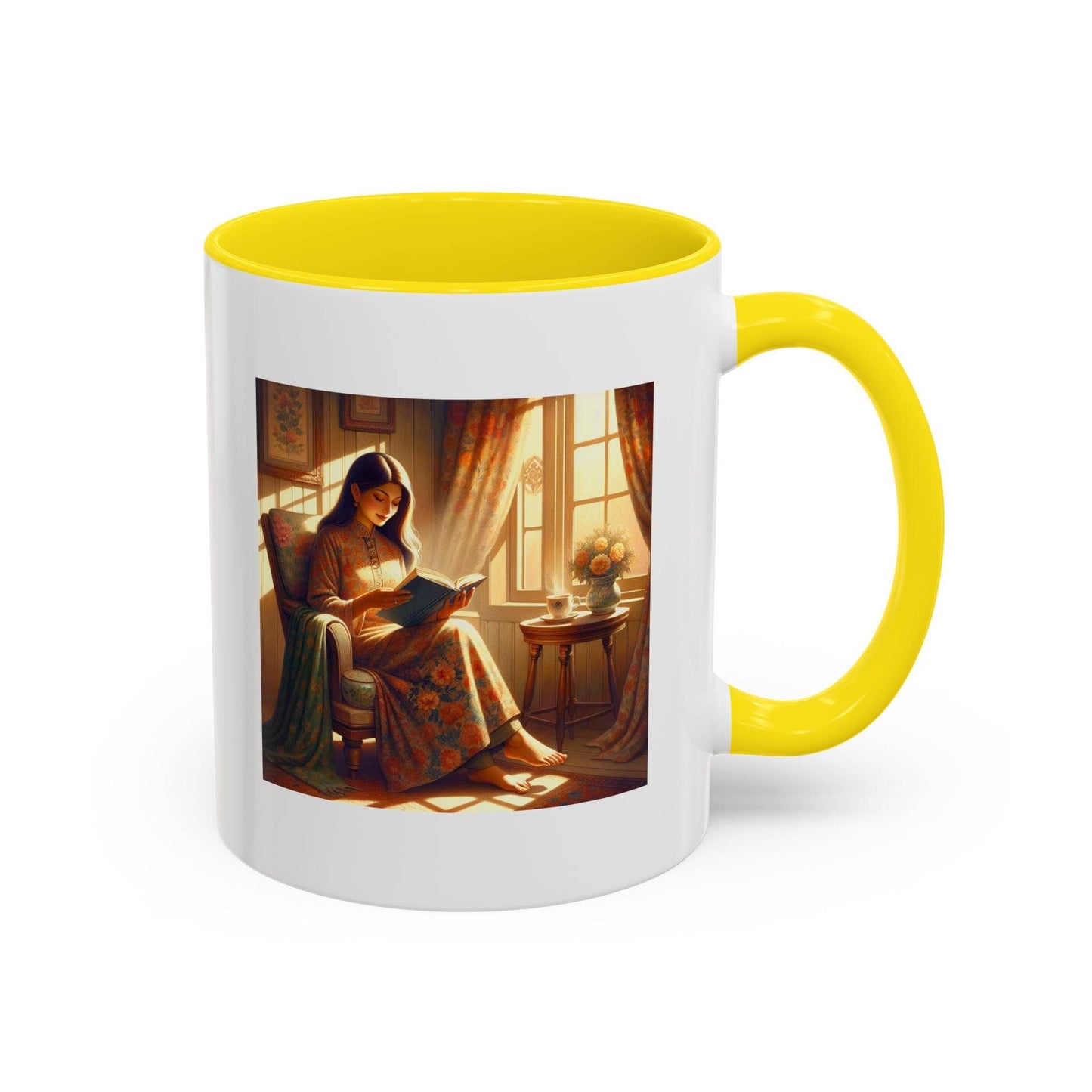 Cozy Reading Accent Coffee Mug - 11 oz - Perfect for Book Lovers - The Dreamer's Bookshop.