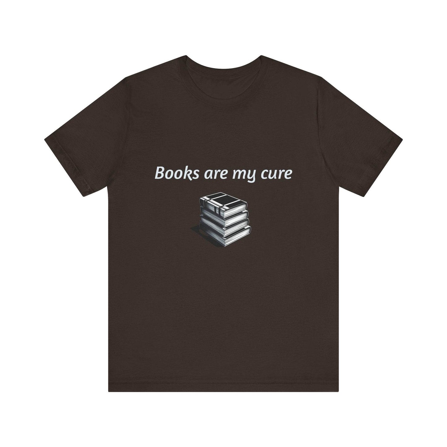 Inspirational Unisex Short Sleeve Tee - Books are my cure - The Dreamer's Bookshop.