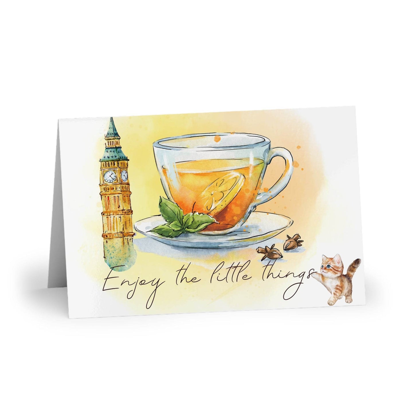 The Dreamer's Bookshop "English Tea" Enjoy the Little Things Card - The Dreamer's Bookshop.
