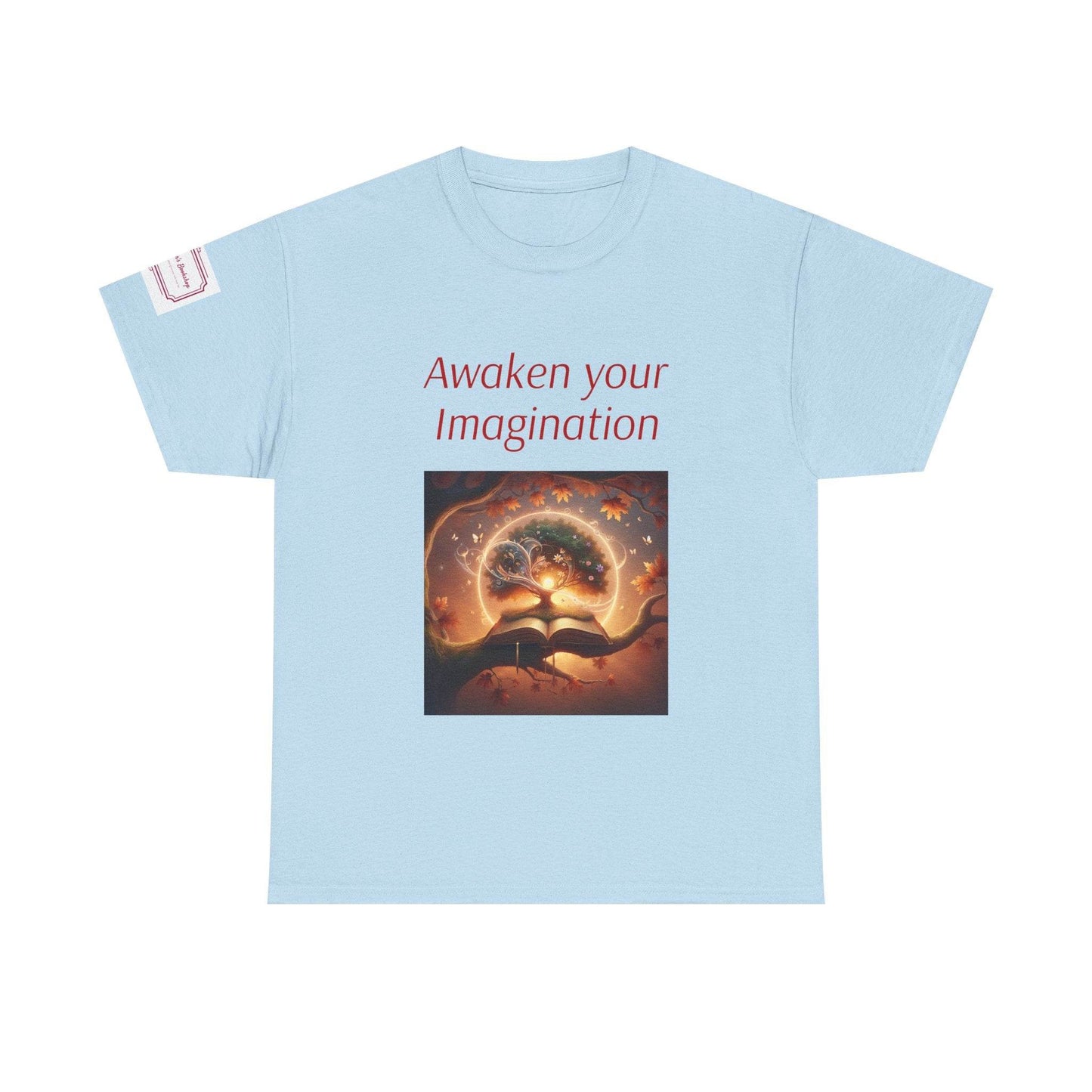 Awaken Your Imagination Unisex Heavy Cotton Tee - Inspiring Graphic T-Shirt for Creative Souls - The Dreamer's Bookshop.