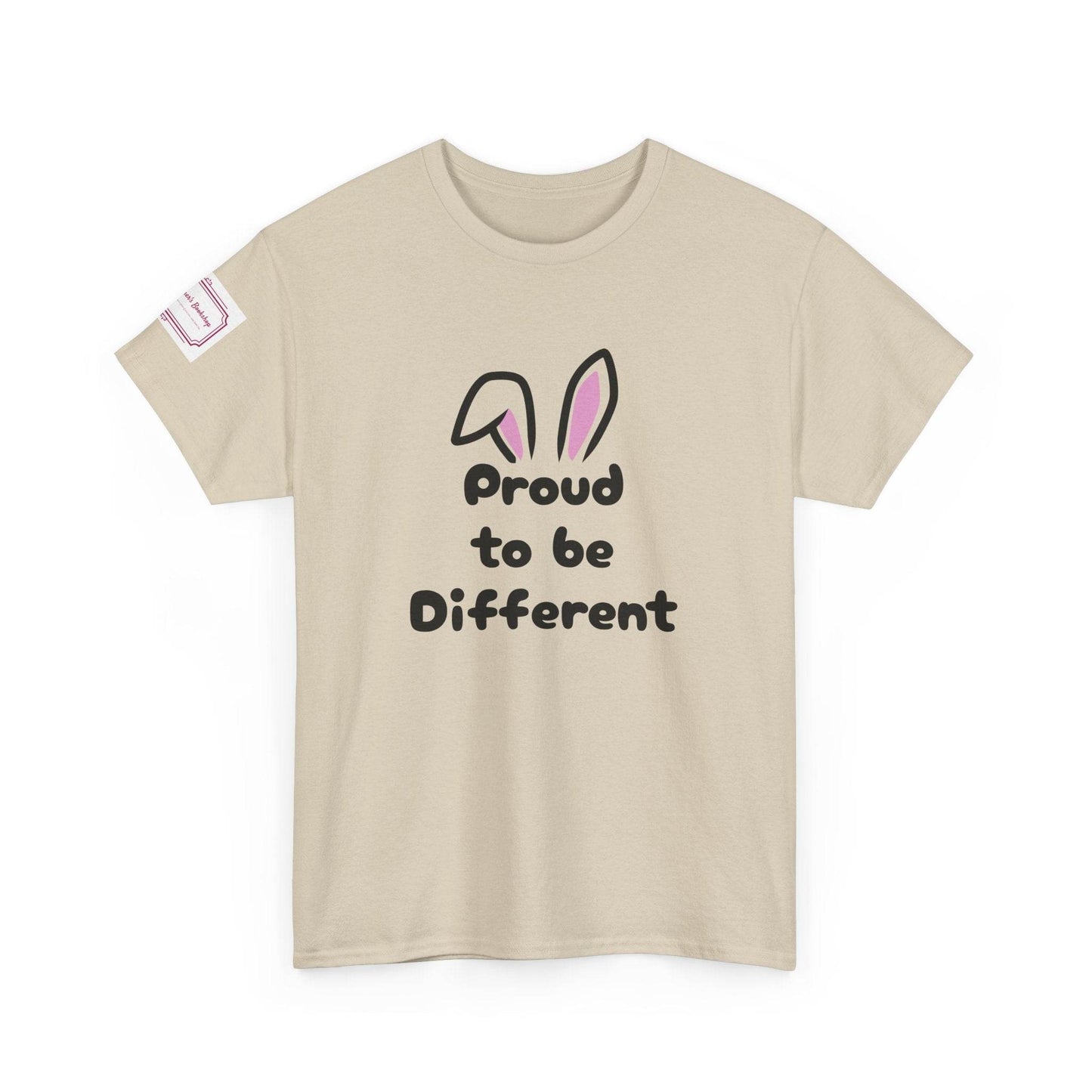 Proud to be Different Unisex Heavy Cotton Tee - Fun & Inclusive Graphic T-Shirt - The Dreamer's Bookshop.