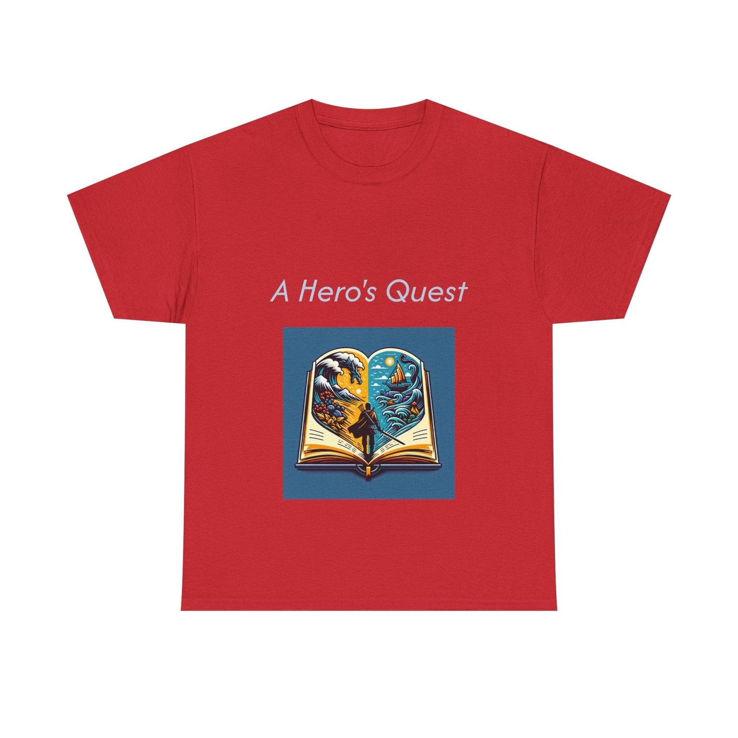 Adventurous - Unisex Heavy Cotton Tee - Hero's Quest - The Dreamer's Bookshop.