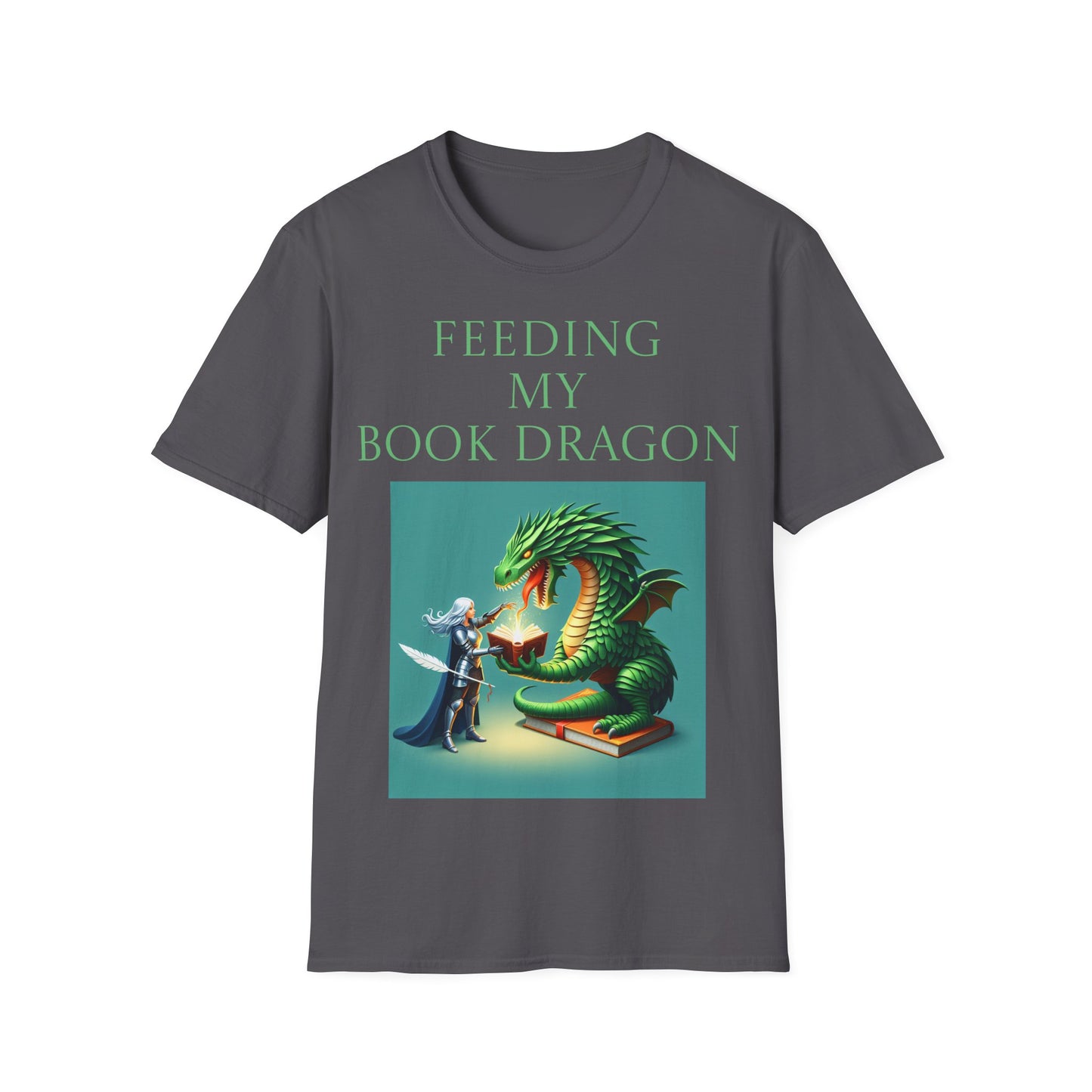 Unisex -Inspired T-Shirt - "Book Dragon" - Perfect for Book Lovers - The Dreamer's Bookshop.