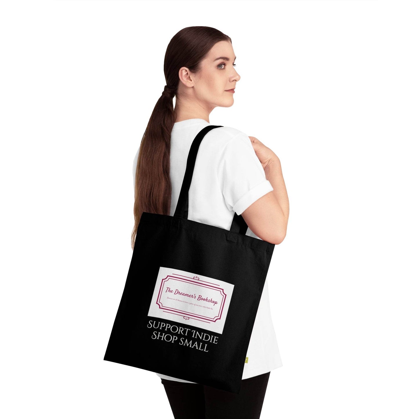 Support Indie Shop Small Organic Cotton Tote Bag - The Dreamer's Bookshop.