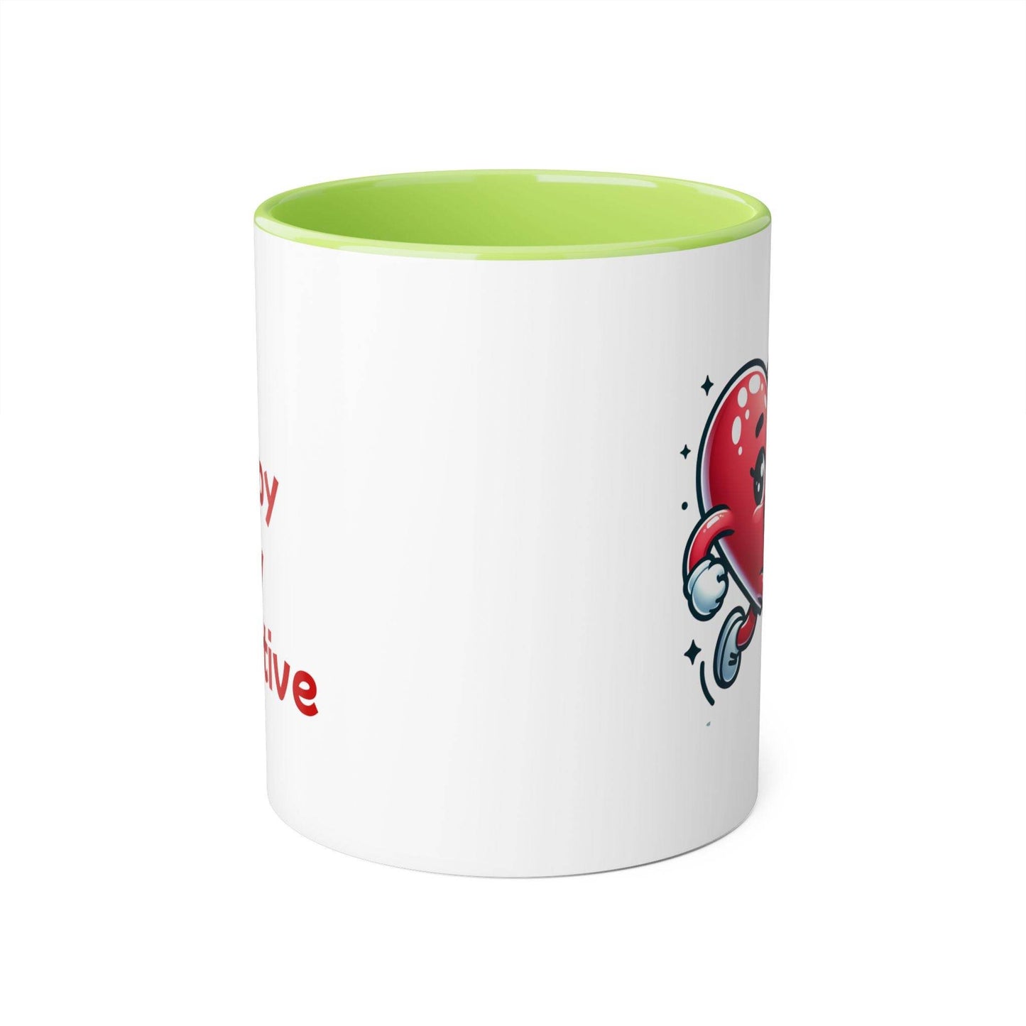 Be Happy Stay Positive Accent Mug - 11oz Coffee Cup for Daily Inspiration - The Dreamer's Bookshop.