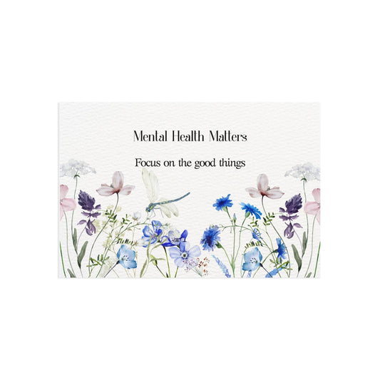 Watercolor "Focus" Mental Health Matters Art Print Card - The Dreamer's Bookshop.