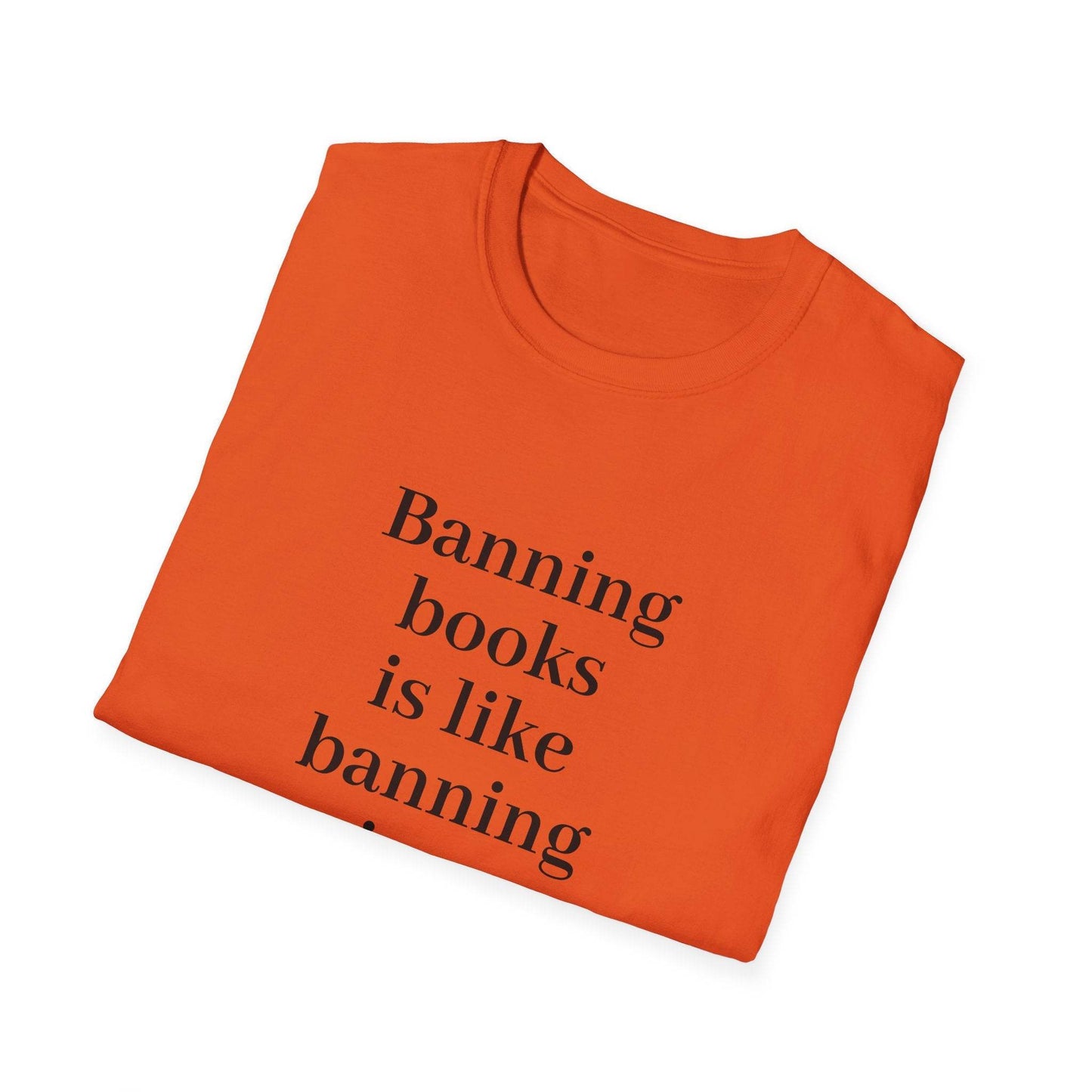 Unisex Softstyle T-Shirt - 'Banning Books' - The Dreamer's Bookshop.