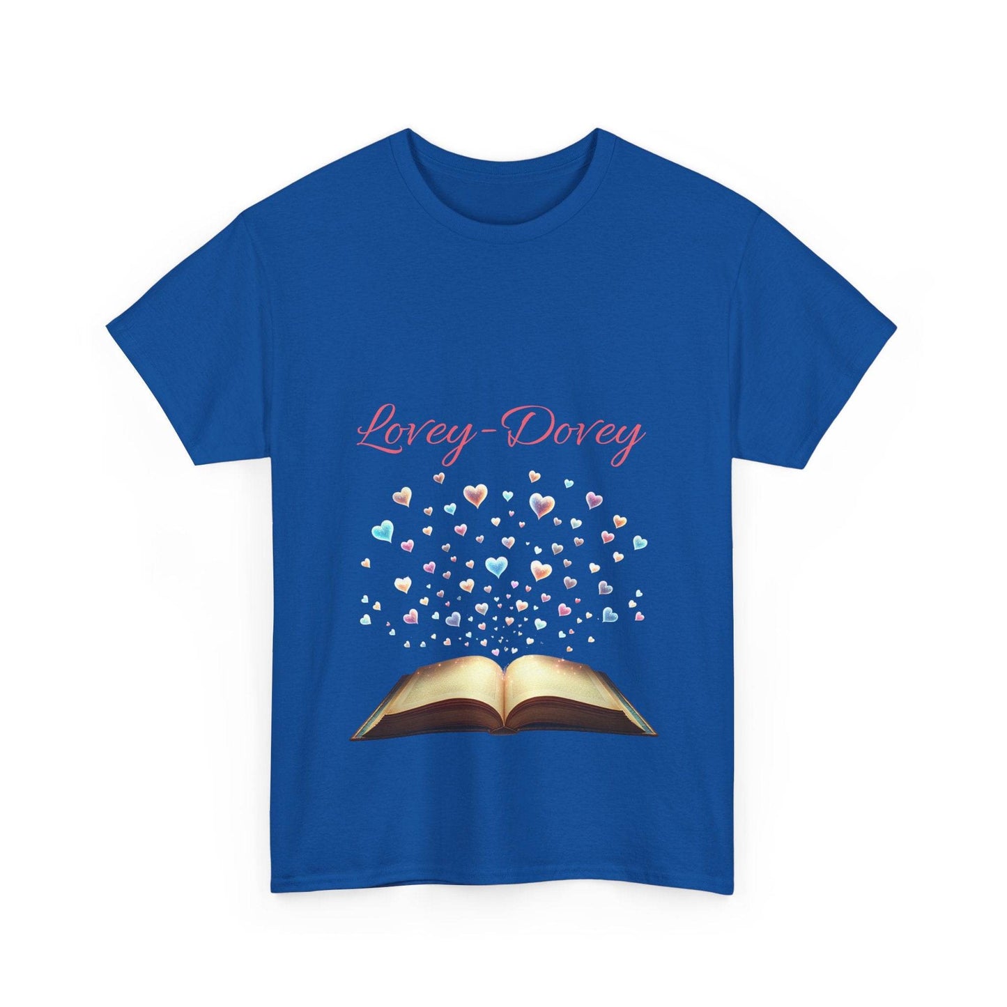 Lovey - Dovey - Unisex Heavy Cotton Tee - Sweet Romance - The Dreamer's Bookshop.