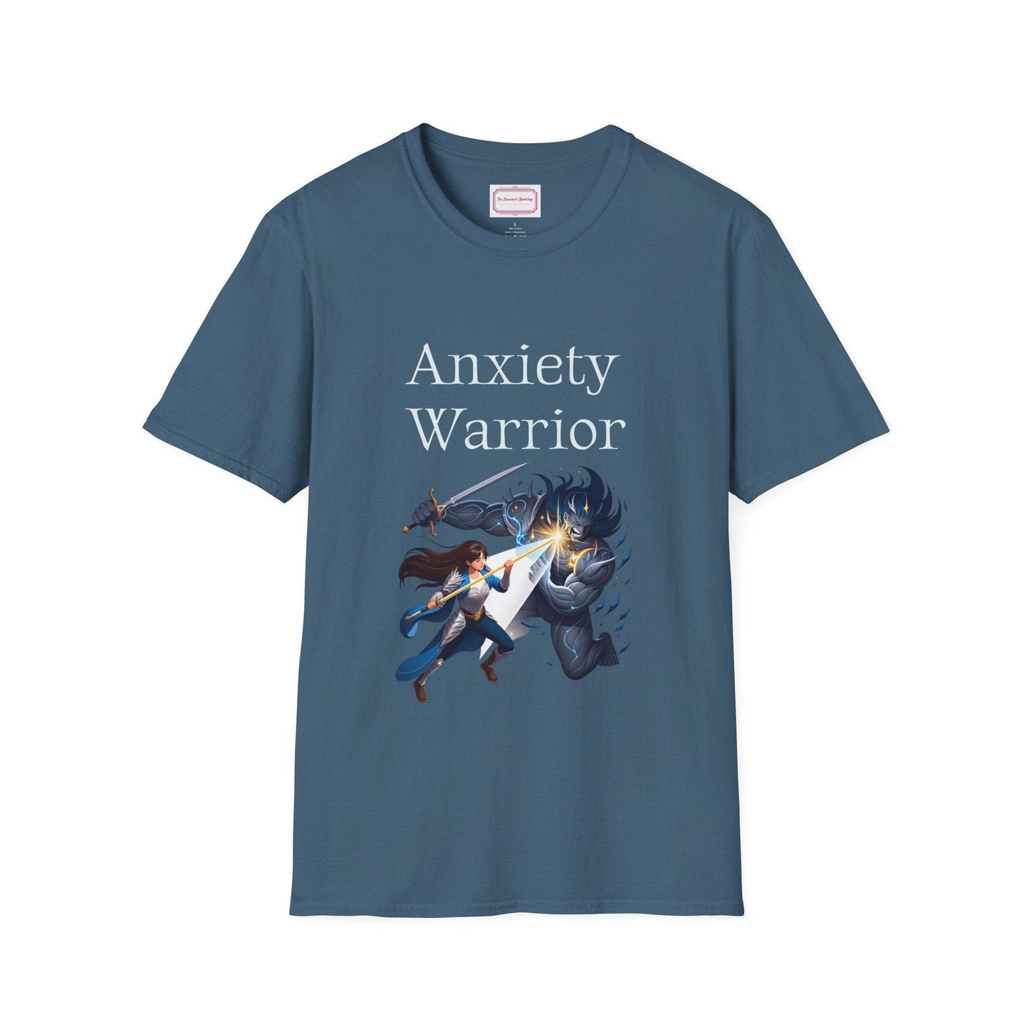 Anxiety Warrior Unisex Softstyle T-Shirt - Embrace Your Battles - The Dreamer's Bookshop.