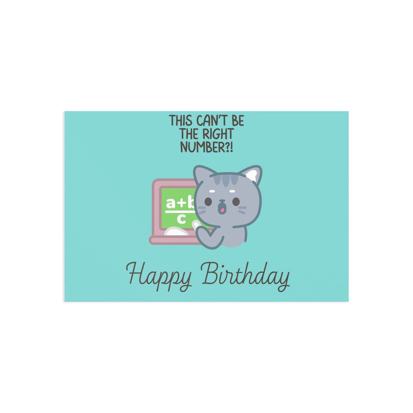 The Dreamer's Bookshop Cute "Not the right number" Cat Birthday Card - The Dreamer's Bookshop.