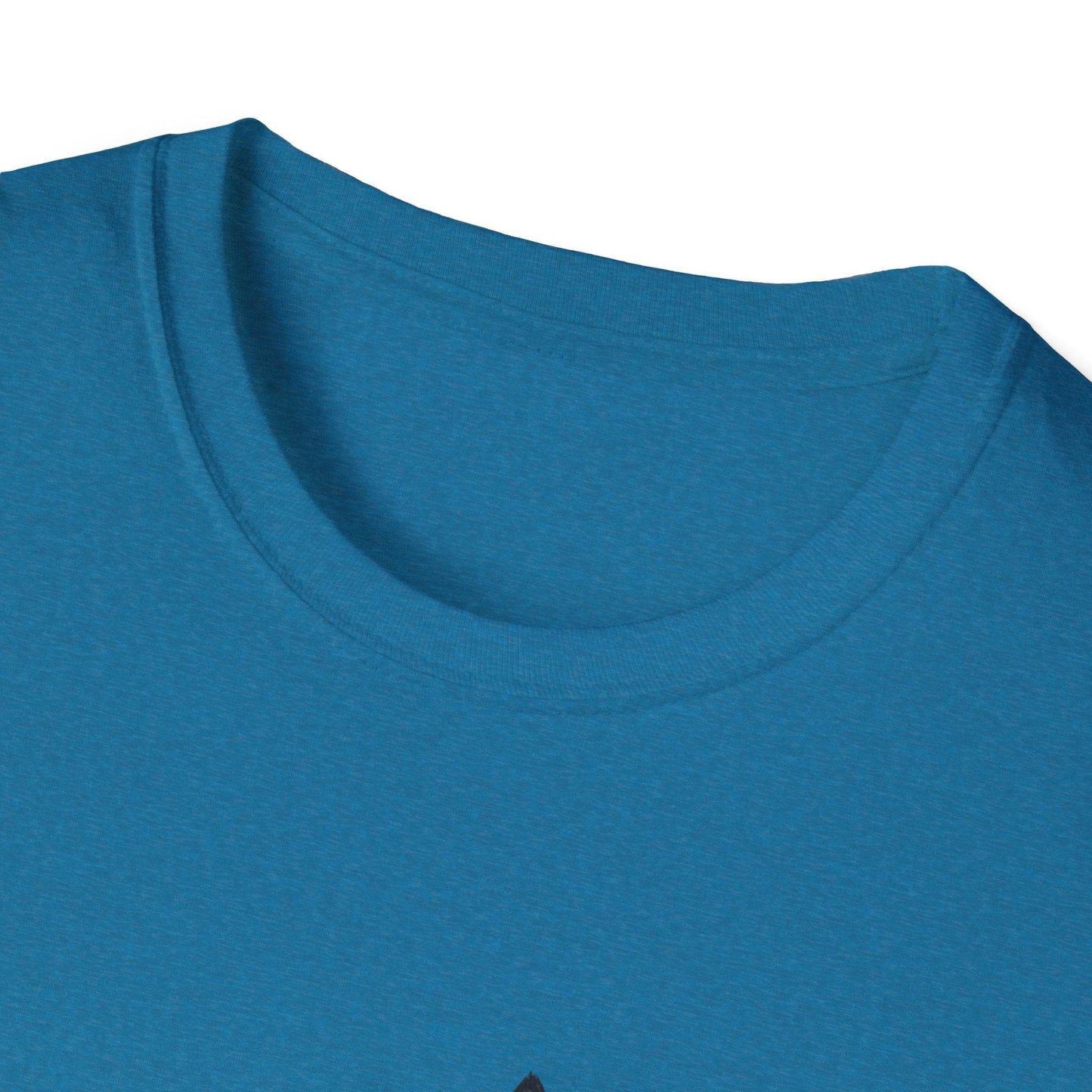 Unisex Softstyle T-Shirt - Vintage Cat Book Stack Booklover - The Dreamer's Bookshop.