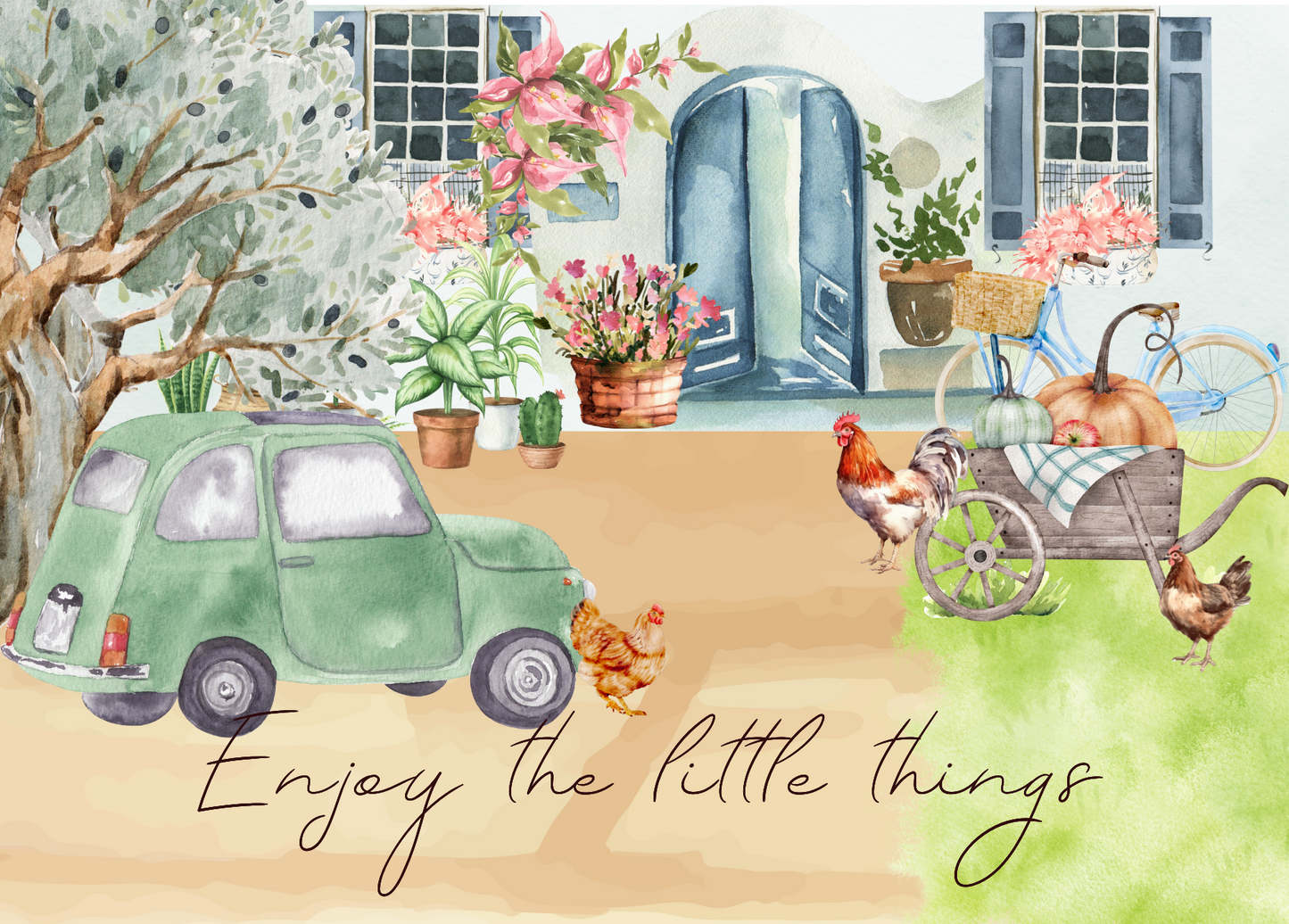 The Dreamer's Bookshop "Countryside" Enjoy Little Things Card - The Dreamer's Bookshop.