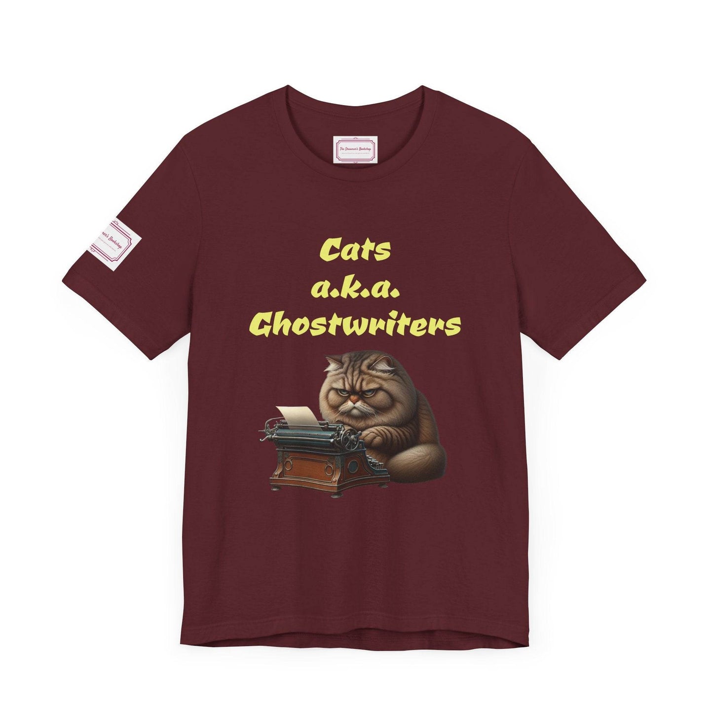 Cats Ghostwriters Tee - Fun Short Sleeve Shirt for Writers & Book Lovers - The Dreamer's Bookshop.