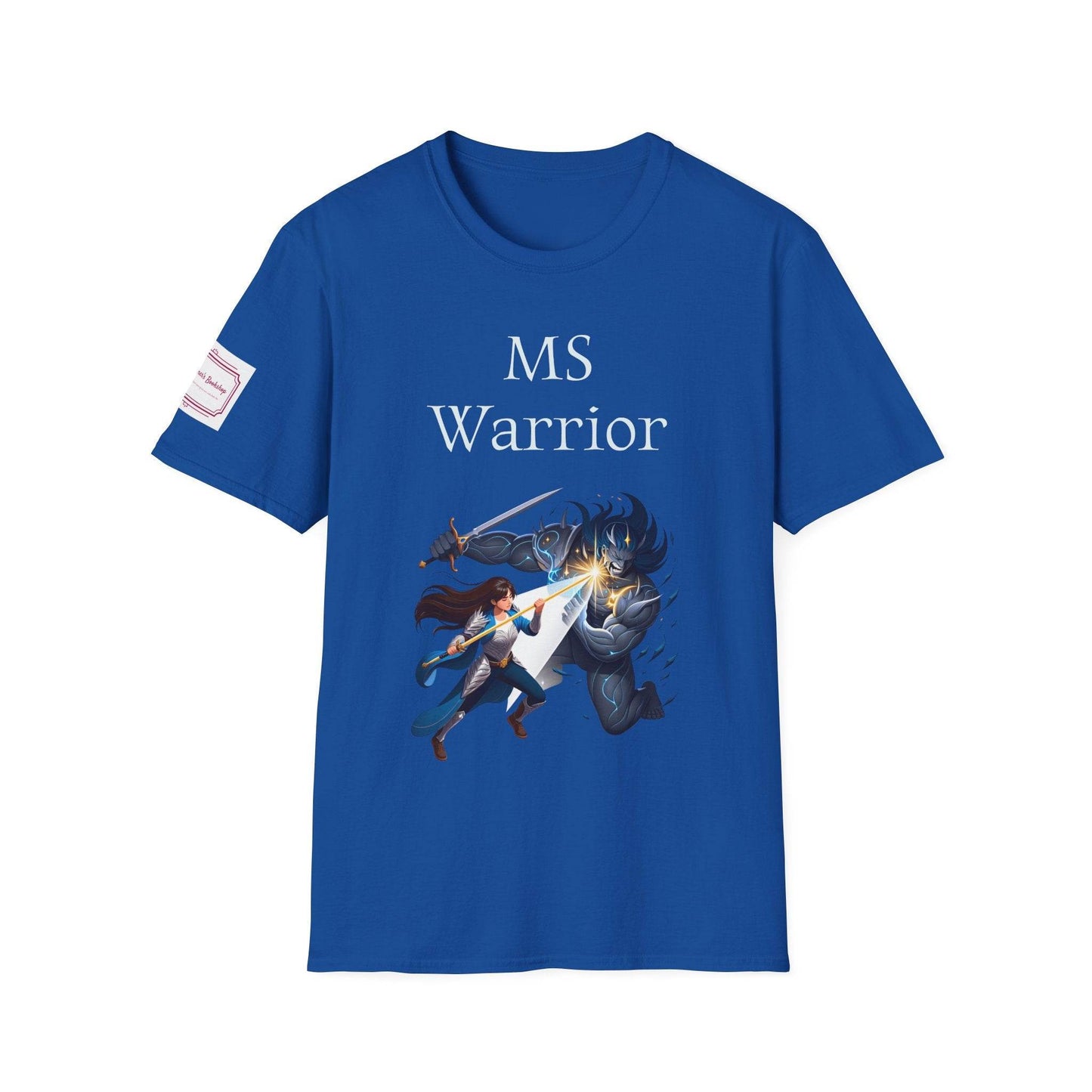 M.S. Warrior Unisex Softstyle T-Shirt - Empowering Graphic Tee for Women's Health Awareness - The Dreamer's Bookshop.