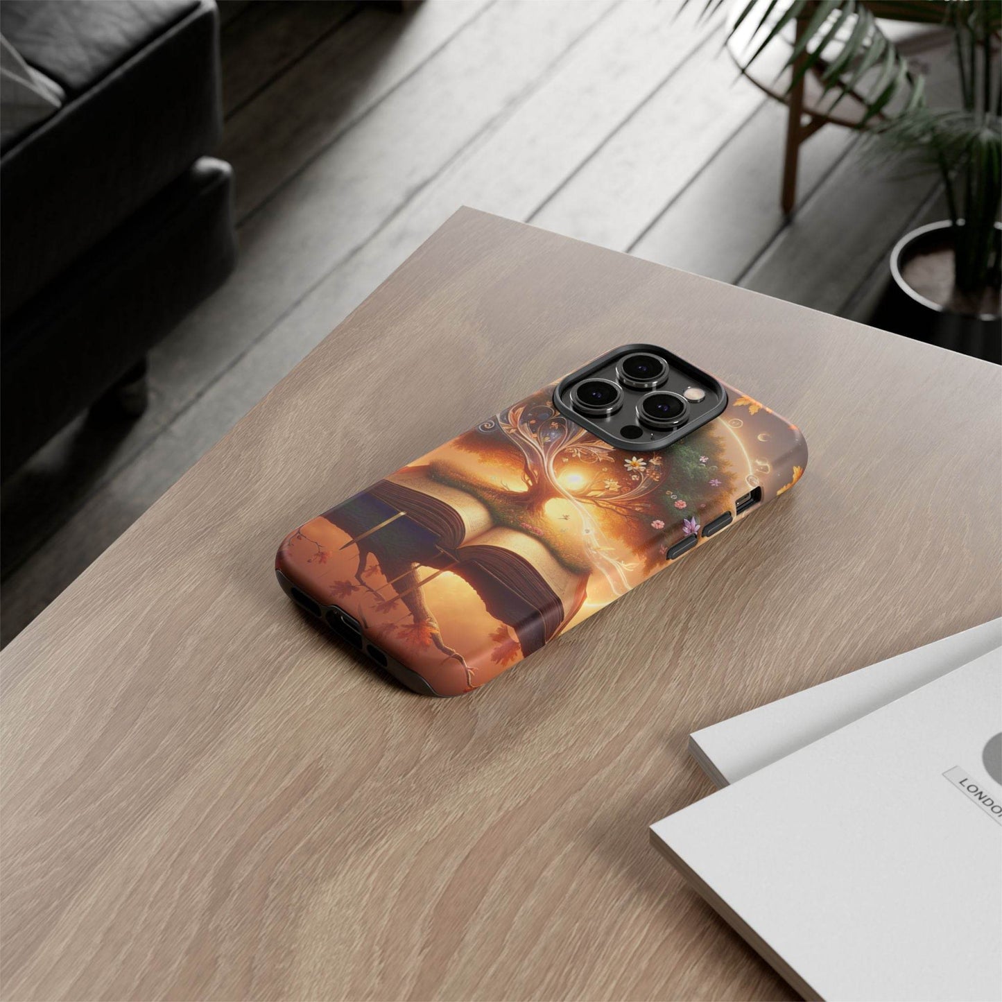 Nature-Inspired iPhone & Samsung Phone Case with Tree of Life Design - The Dreamer's Bookshop.