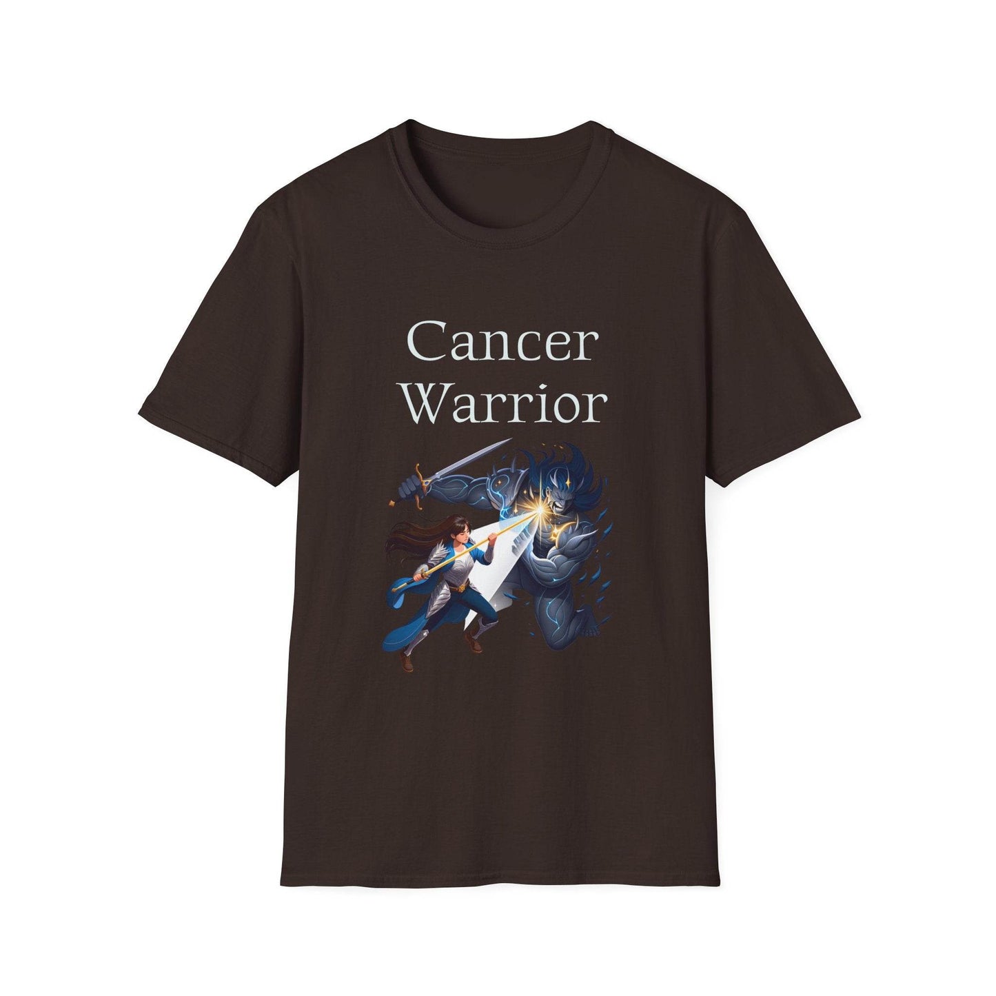 Cancer Warrior Unisex Softstyle T-Shirt - Empowering Battle for Women's Health - The Dreamer's Bookshop.