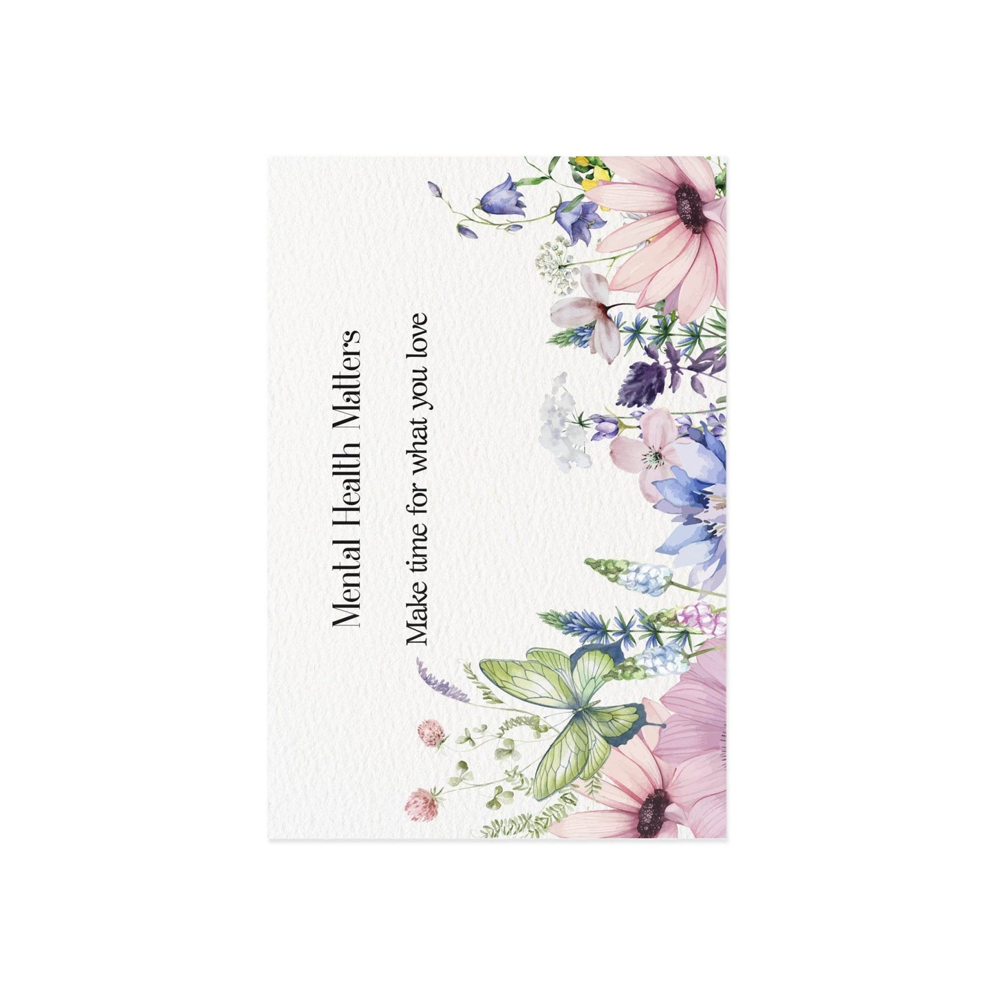 Watercolor "Make Time" Mental Health Matters Art Print - The Dreamer's Bookshop.