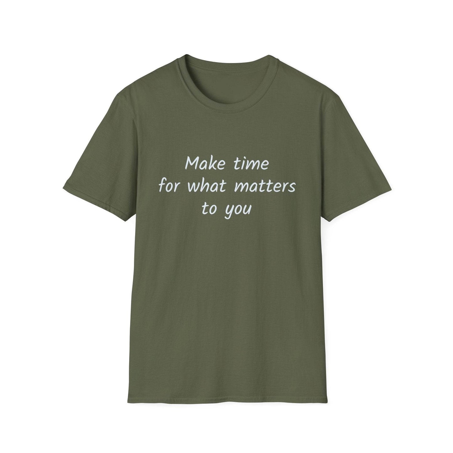 Inspirational Quote Unisex Softstyle T-Shirt - Make Time - The Dreamer's Bookshop.