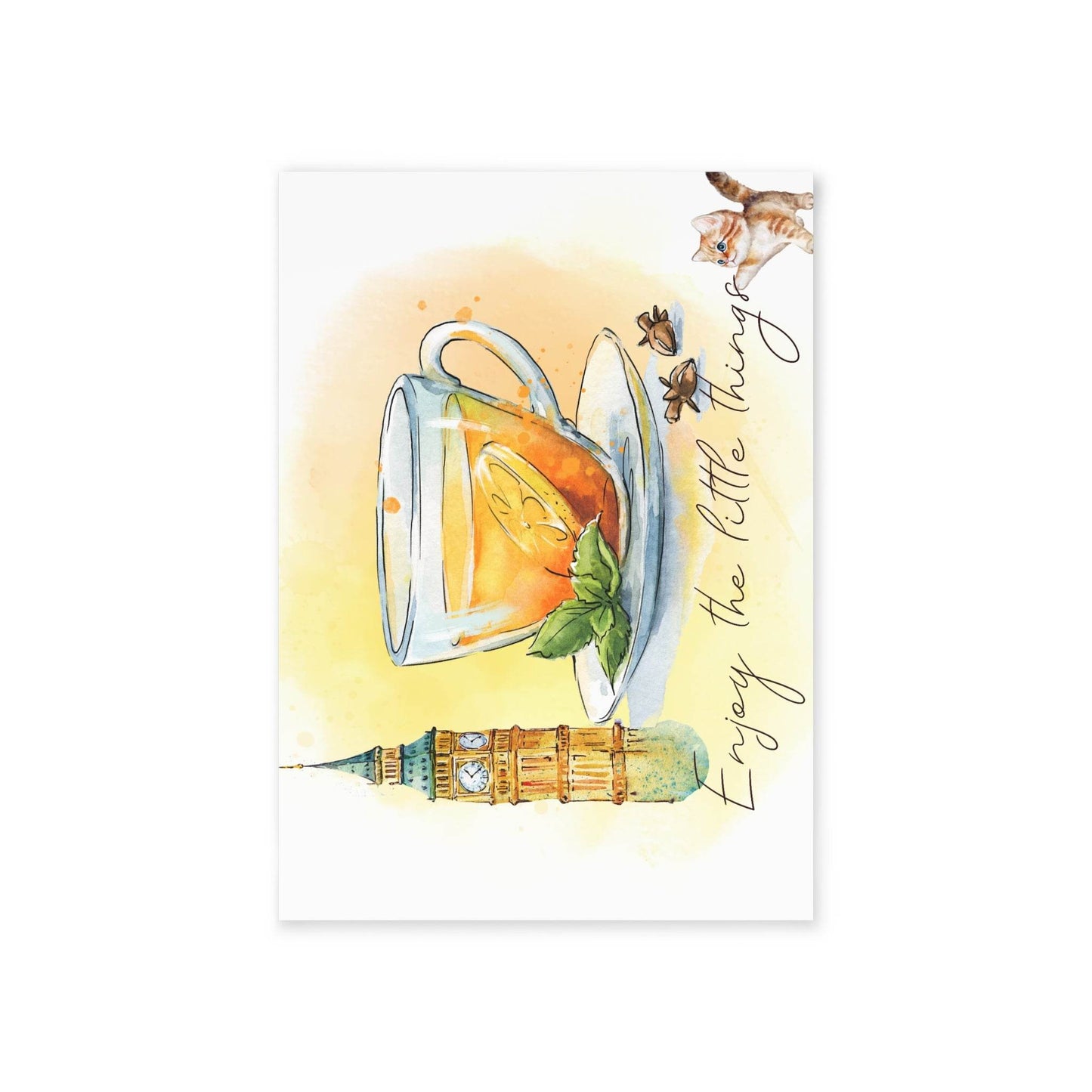 The Dreamer's Bookshop "English Tea" Enjoy the Little Things Card - The Dreamer's Bookshop.