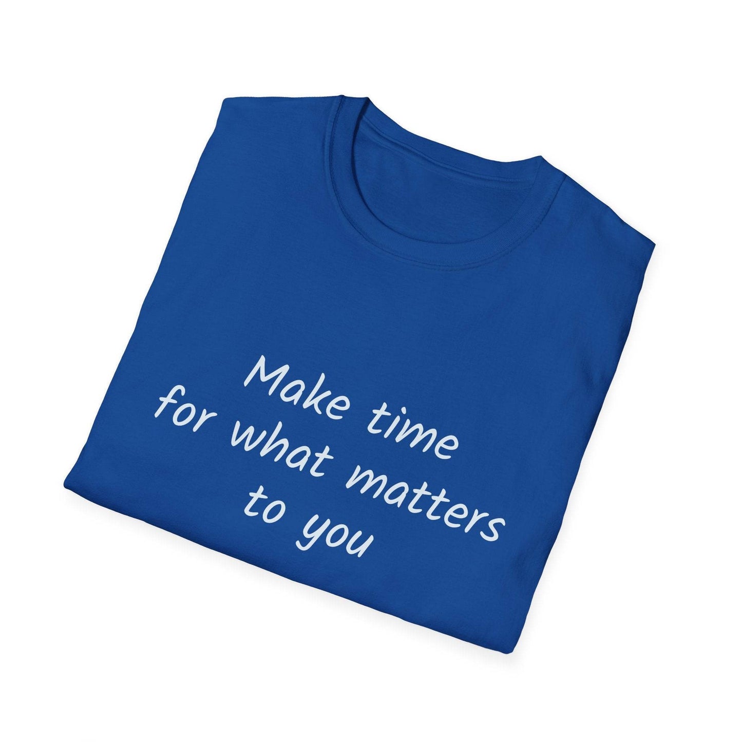 Motivational Unisex Softstyle T-Shirt - Make Time - The Dreamer's Bookshop.