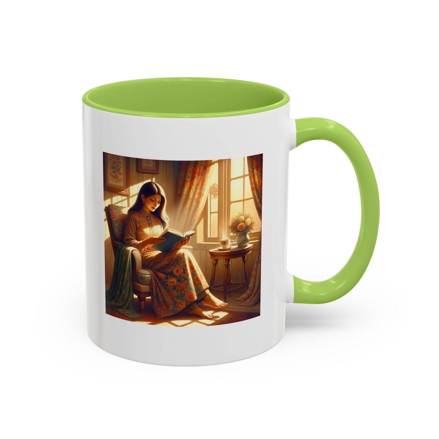 Cozy Reading Accent Coffee Mug - 11 oz - Perfect for Book Lovers - The Dreamer's Bookshop.