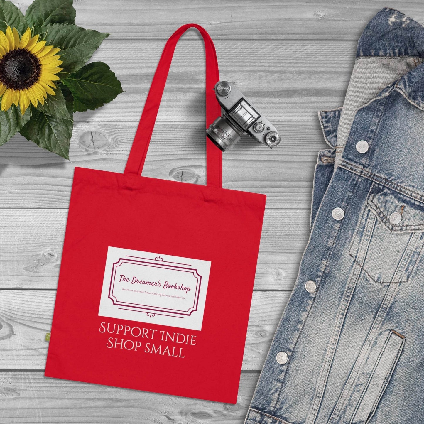 Support Indie Shop Small Organic Cotton Tote Bag - The Dreamer's Bookshop.