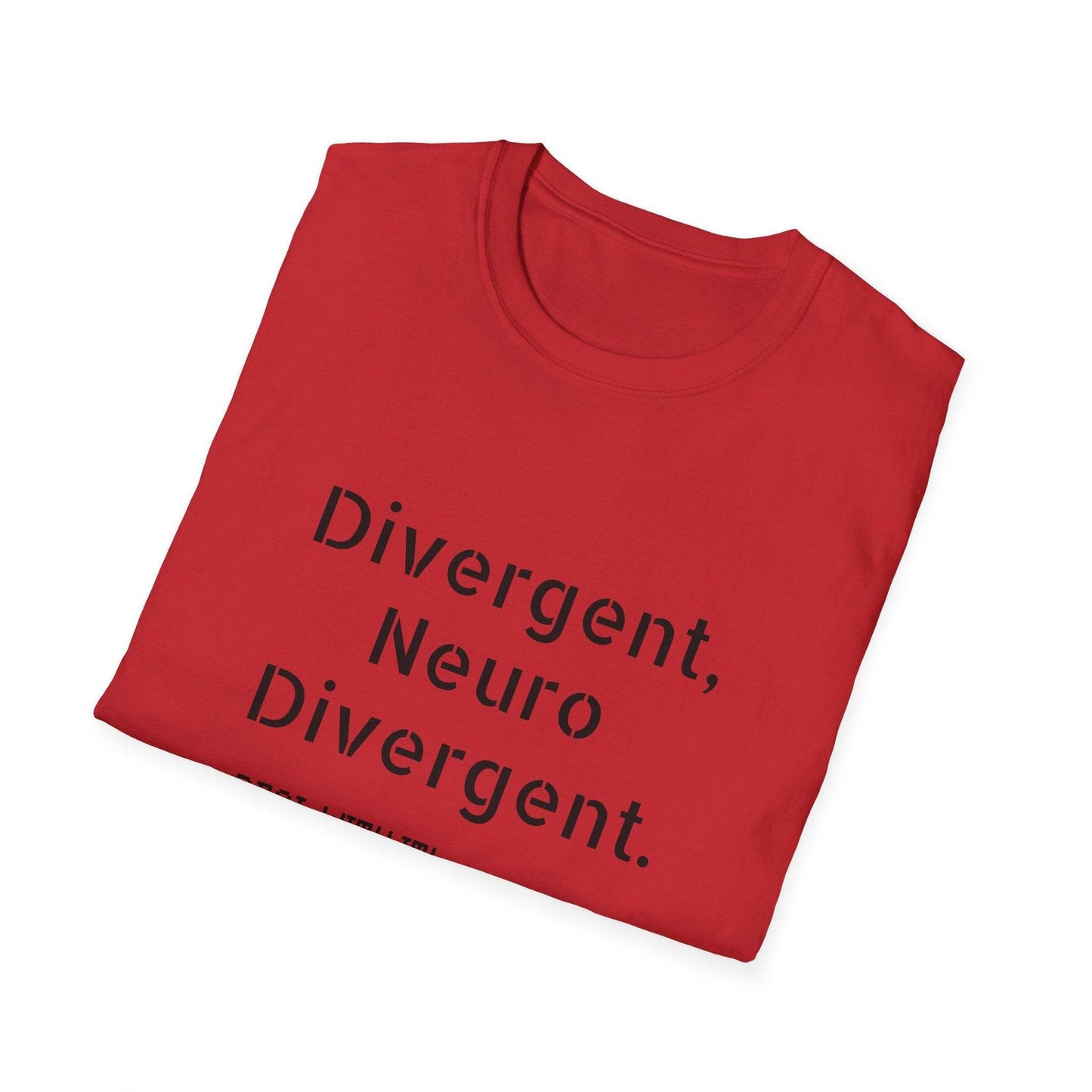Divergent Neuro Divergent T-Shirt - Unisex Softstyle Tee - The Dreamer's Bookshop.