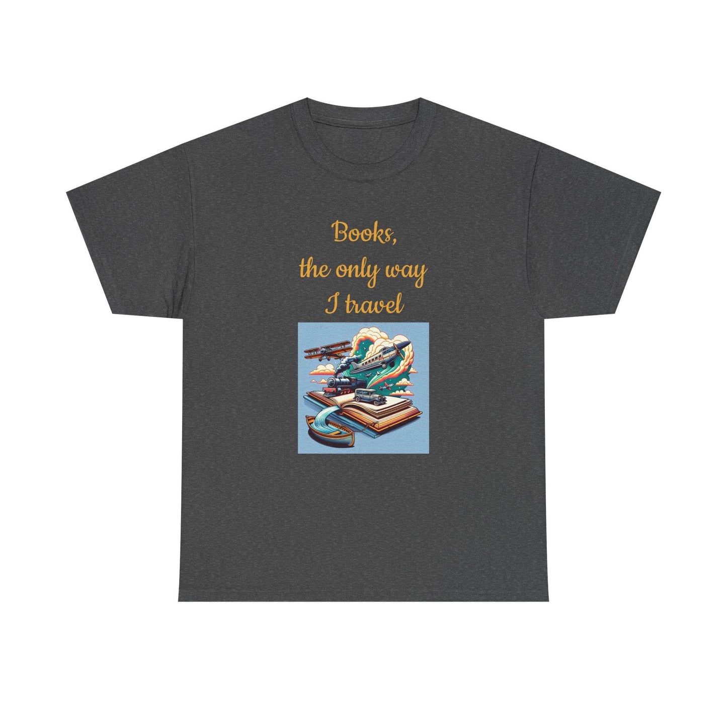 Travel - Unisex Heavy Cotton Tee for Book Lovers - The Dreamer's Bookshop.