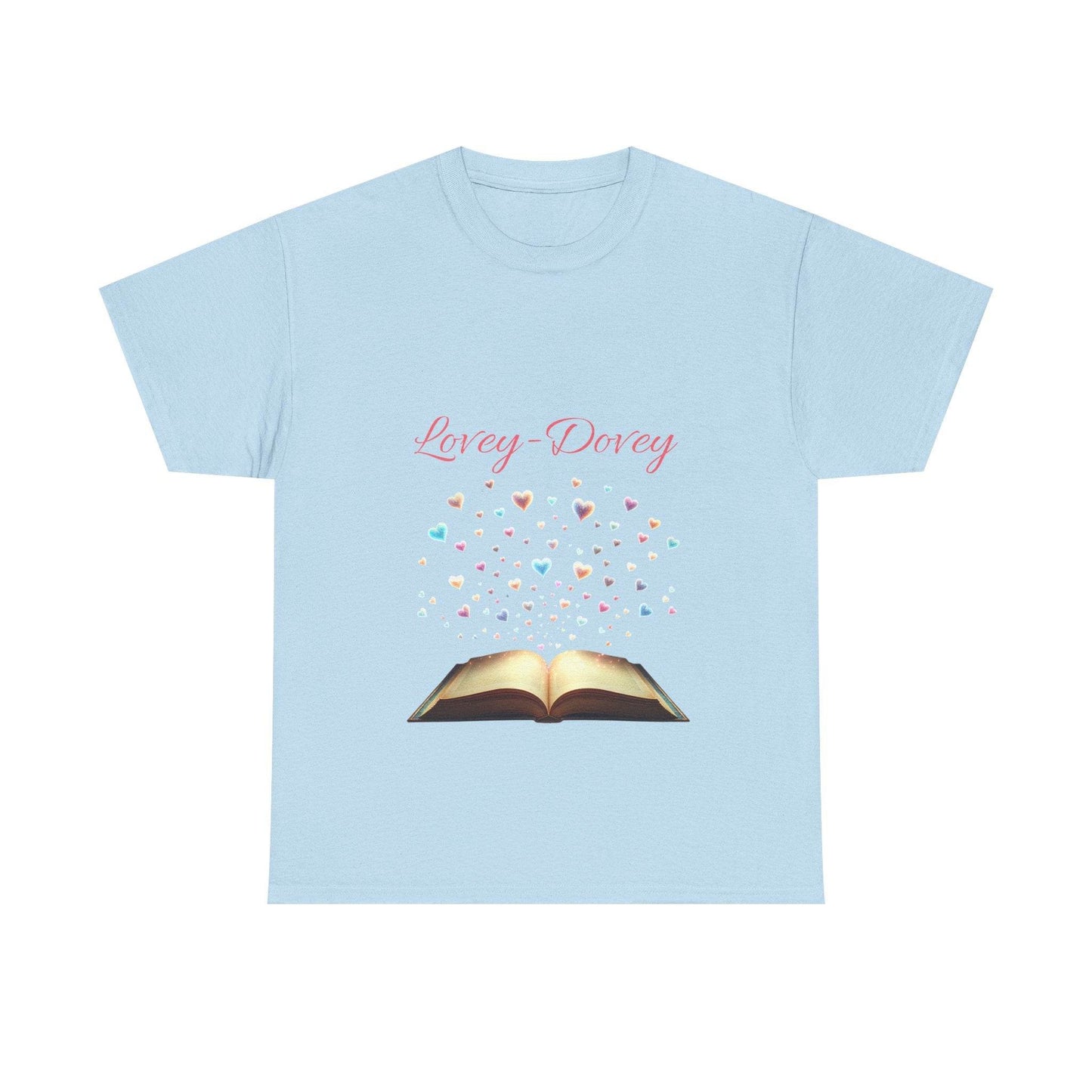 Lovey - Dovey - Unisex Heavy Cotton Tee - Sweet Romance - The Dreamer's Bookshop.