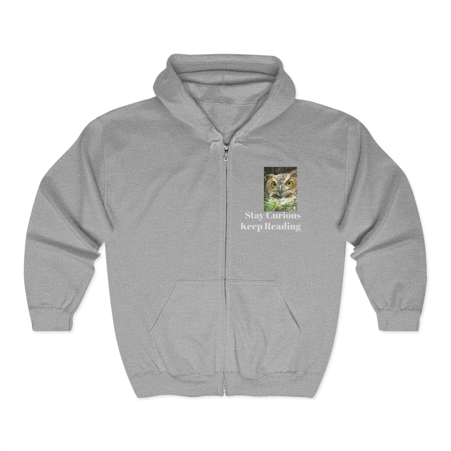 Stay Curious Full Zip Hoodie - Unisex Heavy Blend™ - Perfect for Book Lovers - The Dreamer's Bookshop.
