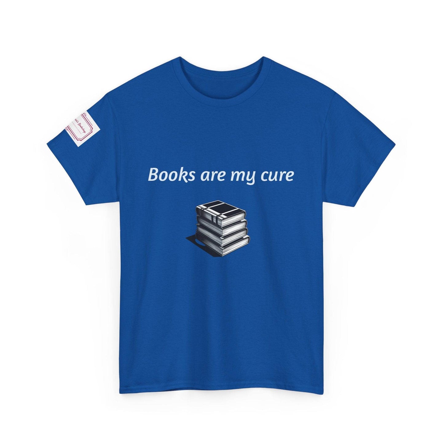 Books are my cure - Inspirational Unisex Heavy Cotton Tee - The Dreamer's Bookshop.