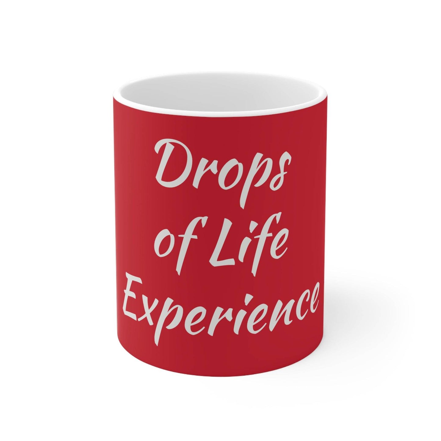 Inspiring Ceramic Coffee Mug - 'Drops of Life Experience' - Perfect Gift for Coffee Lovers - The Dreamer's Bookshop.