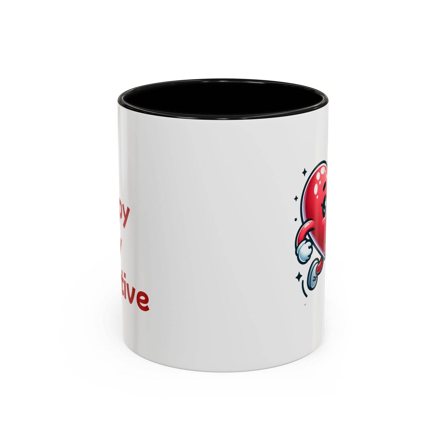 Playful Heart Running Coffee Mug - Cute Gift for Positive Thinkers - The Dreamer's Bookshop.
