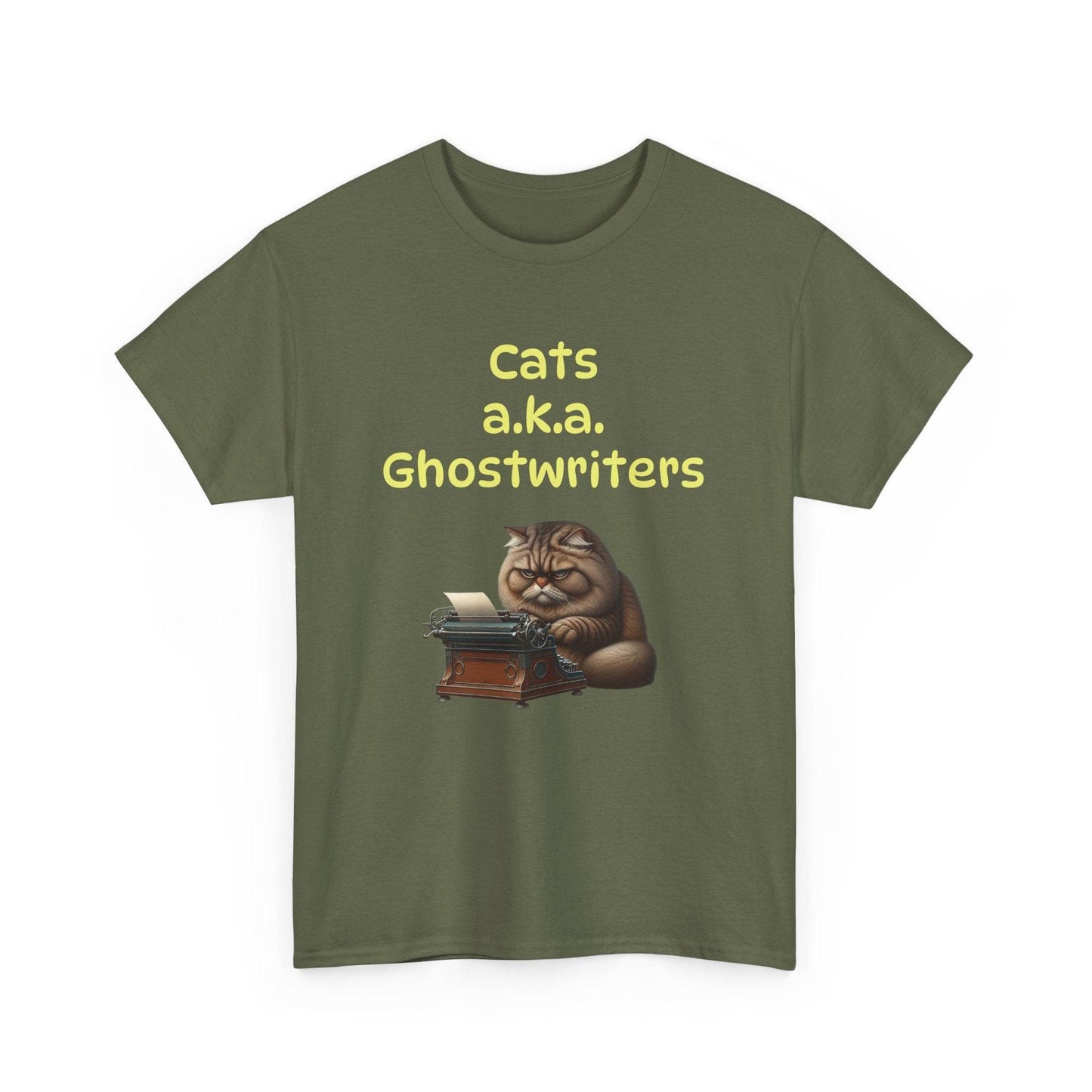 Cats Ghostwriters - A Unisex Heavy Cotton Tee - Perfect Gift for Book Lovers - The Dreamer's Bookshop.