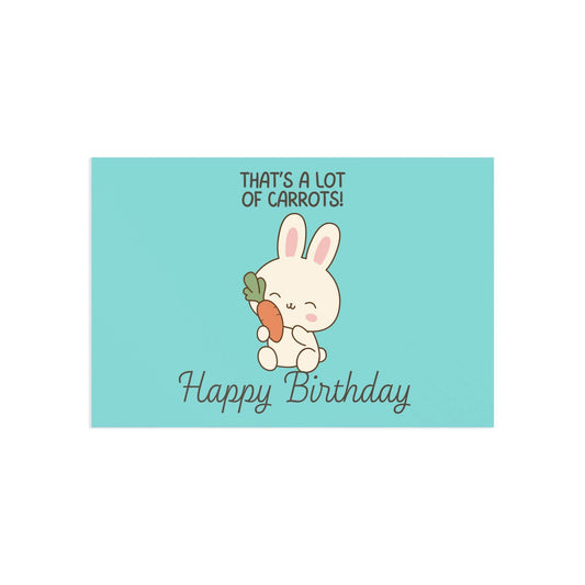 The Dreamer's Bookshop Cute "Lot of Carrots" Bunny Birthday Card - The Dreamer's Bookshop.