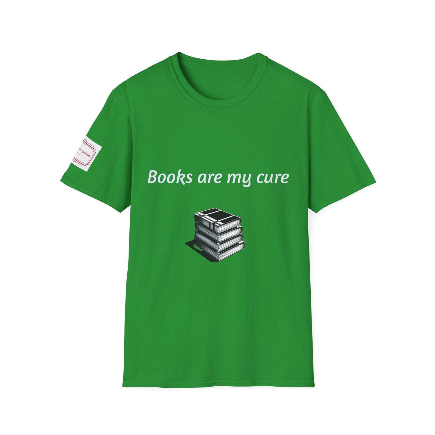 Inspirational Unisex Softstyle T-Shirt - Books are my cure - The Dreamer's Bookshop.