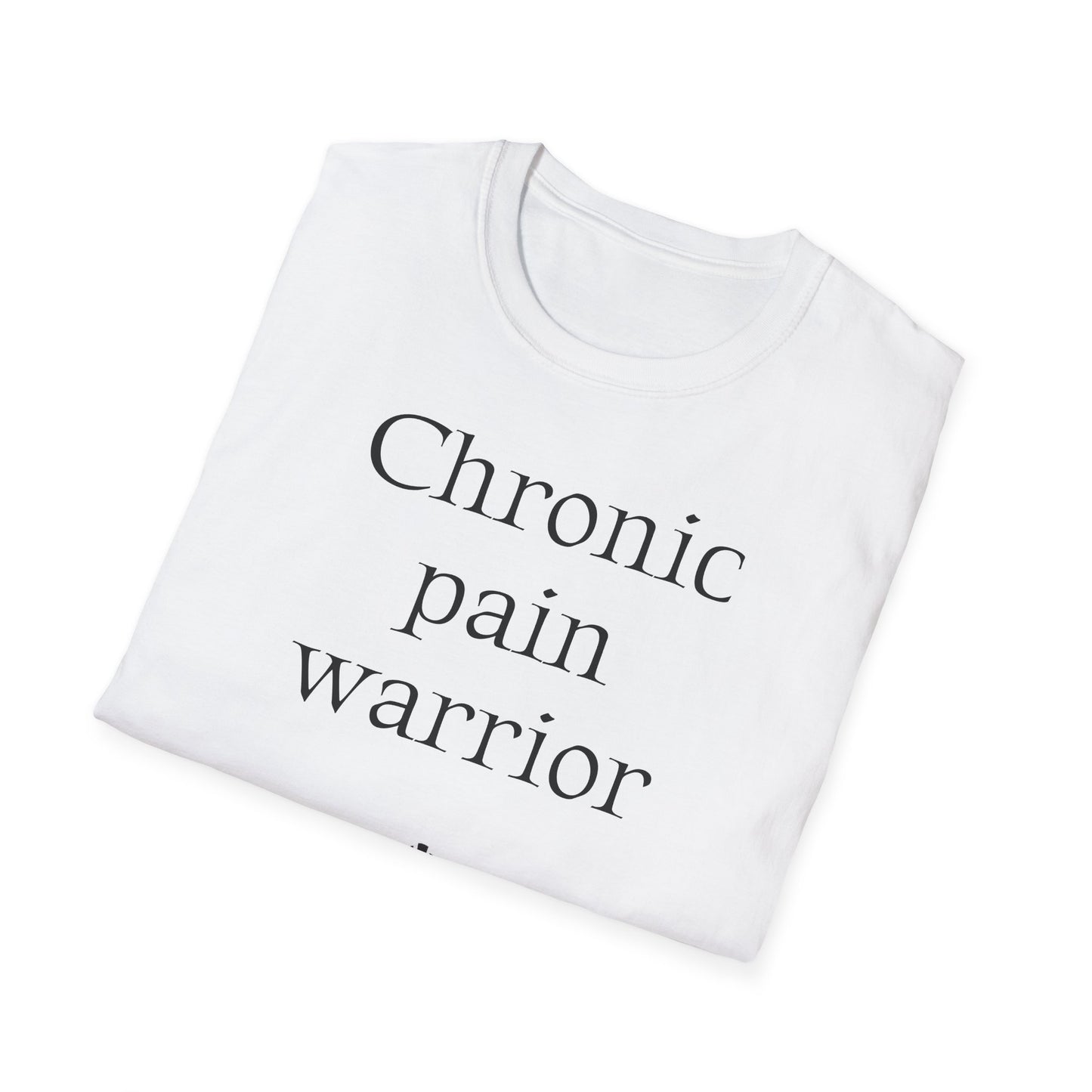 Chronic Pain Warrior Unisex Softstyle T-Shirt - Empowering Graphic Tee for Mental Health Awareness