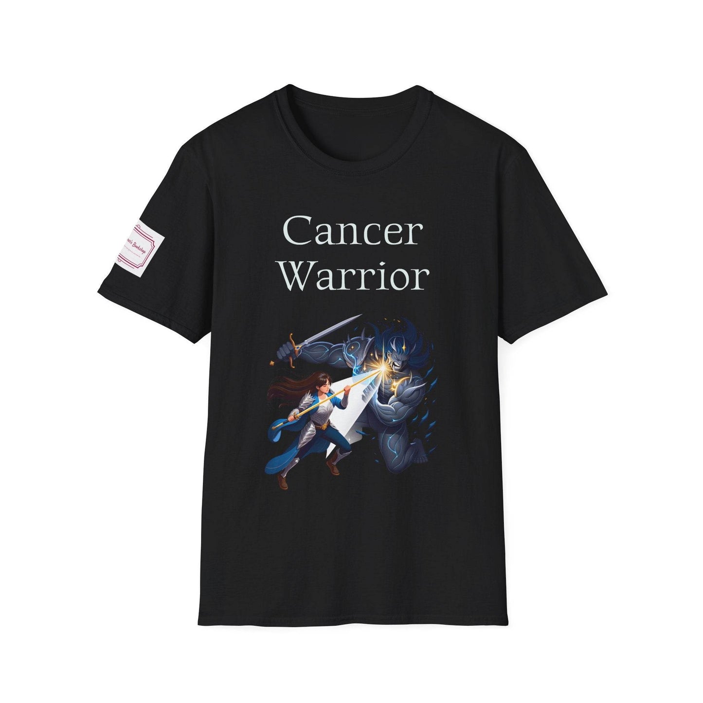 Cancer Warrior Unisex Softstyle T-Shirt - Empowering Graphic Tee for Women's Health Awarenes - The Dreamer's Bookshop.