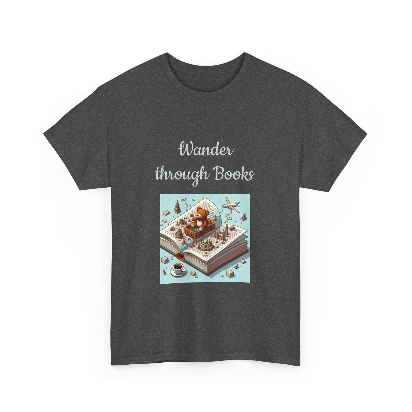 Wander - Unisex Heavy Cotton Tee for Book Lovers - The Dreamer's Bookshop.