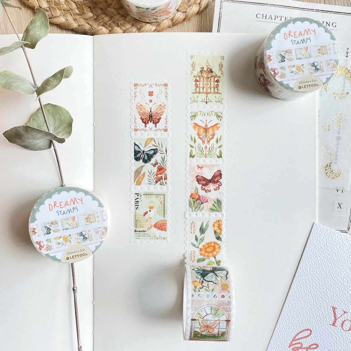 LETTOOn - Stempel Washi Tape - Dreamy Stamps - The Dreamer's Bookshop.