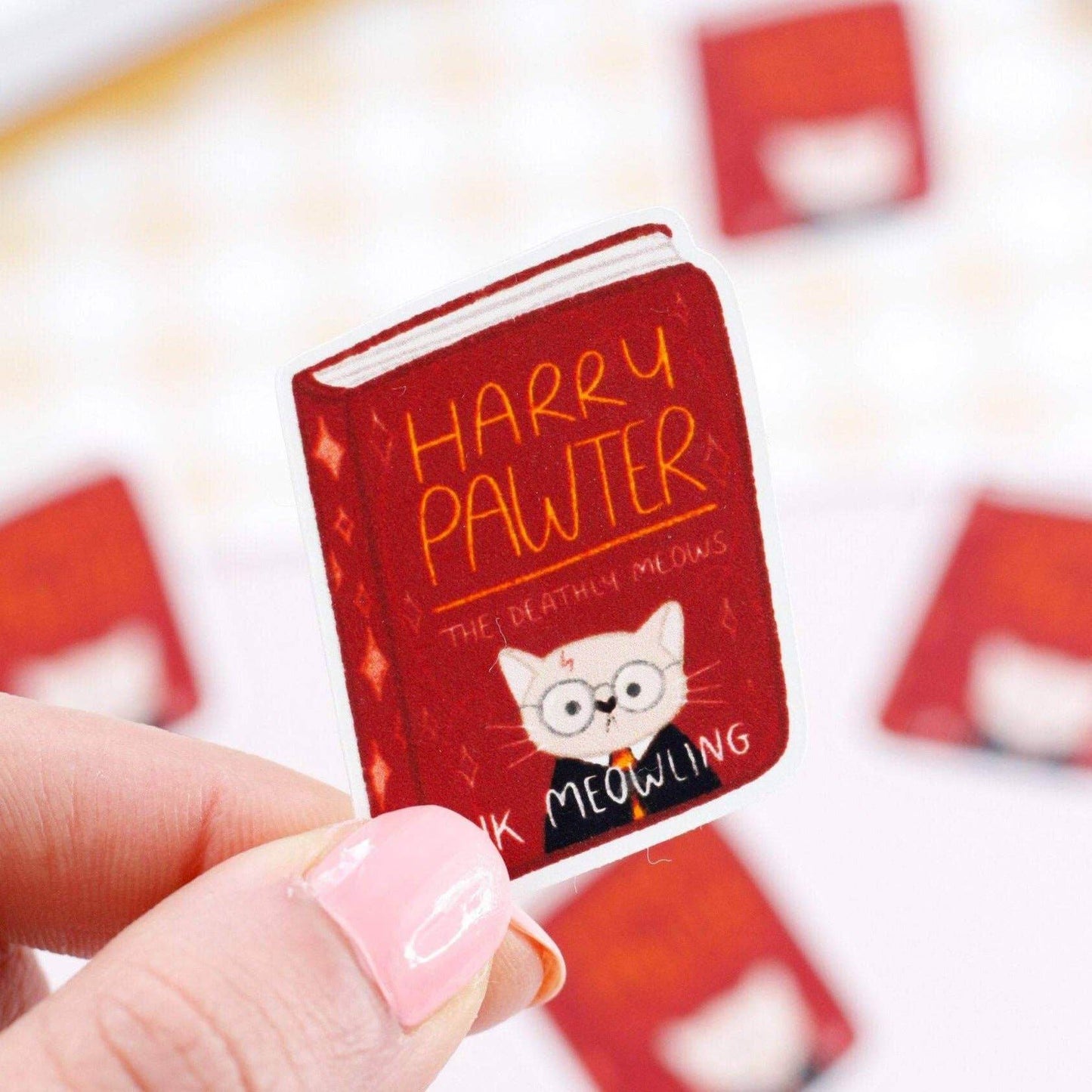 My Sweet Paper Card - Harry Pawter - Kattenboeksticker - The Dreamer's Bookshop.