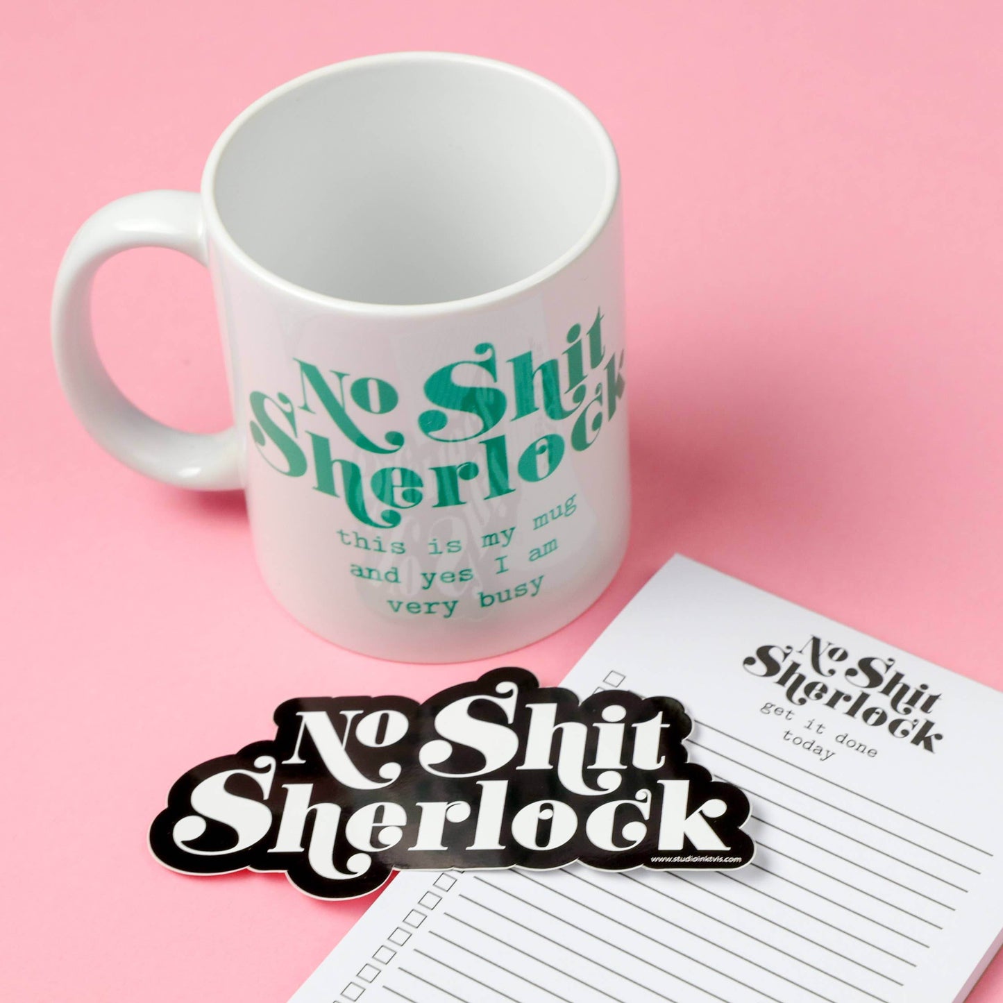 Studio Inktvis - Geen shit-sherlock-sticker - The Dreamer's Bookshop.