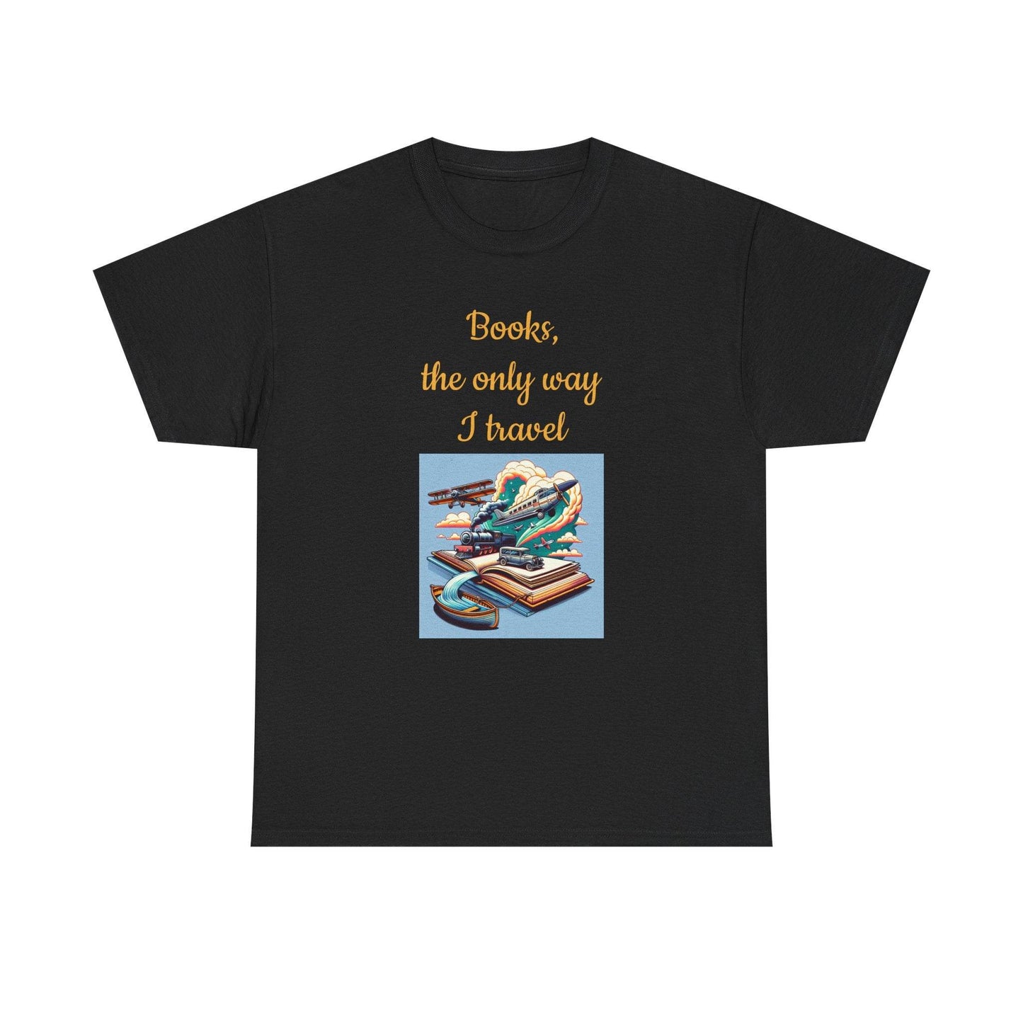 Travel - Unisex Heavy Cotton Tee for Book Lovers - The Dreamer's Bookshop.