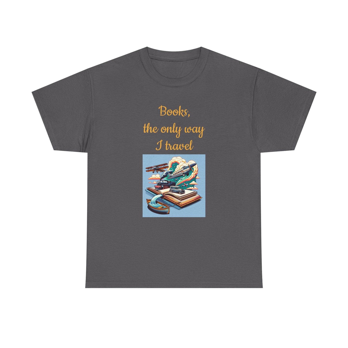 Travel - Unisex Heavy Cotton Tee for Book Lovers - The Dreamer's Bookshop.