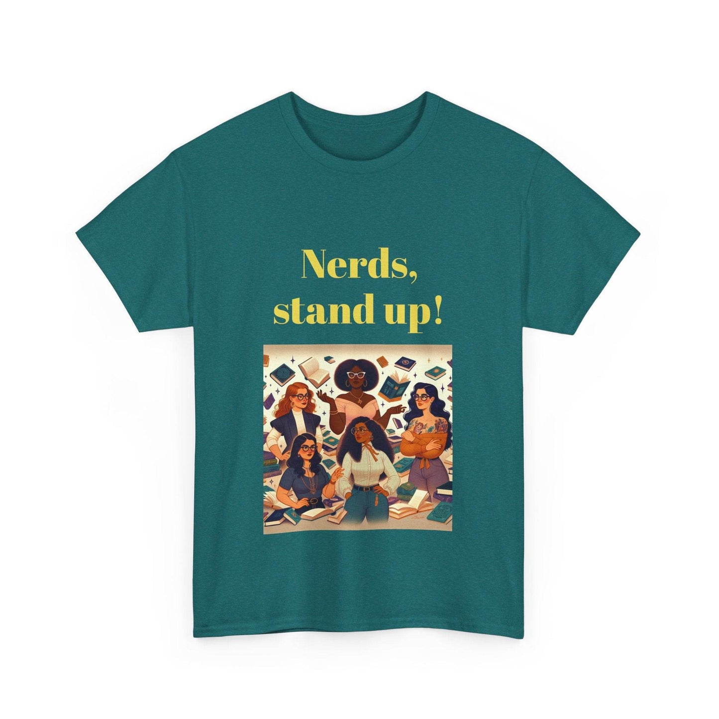 Nerds Stand Up - Unisex Heavy Cotton Tee - Book Lovers - The Dreamer's Bookshop.