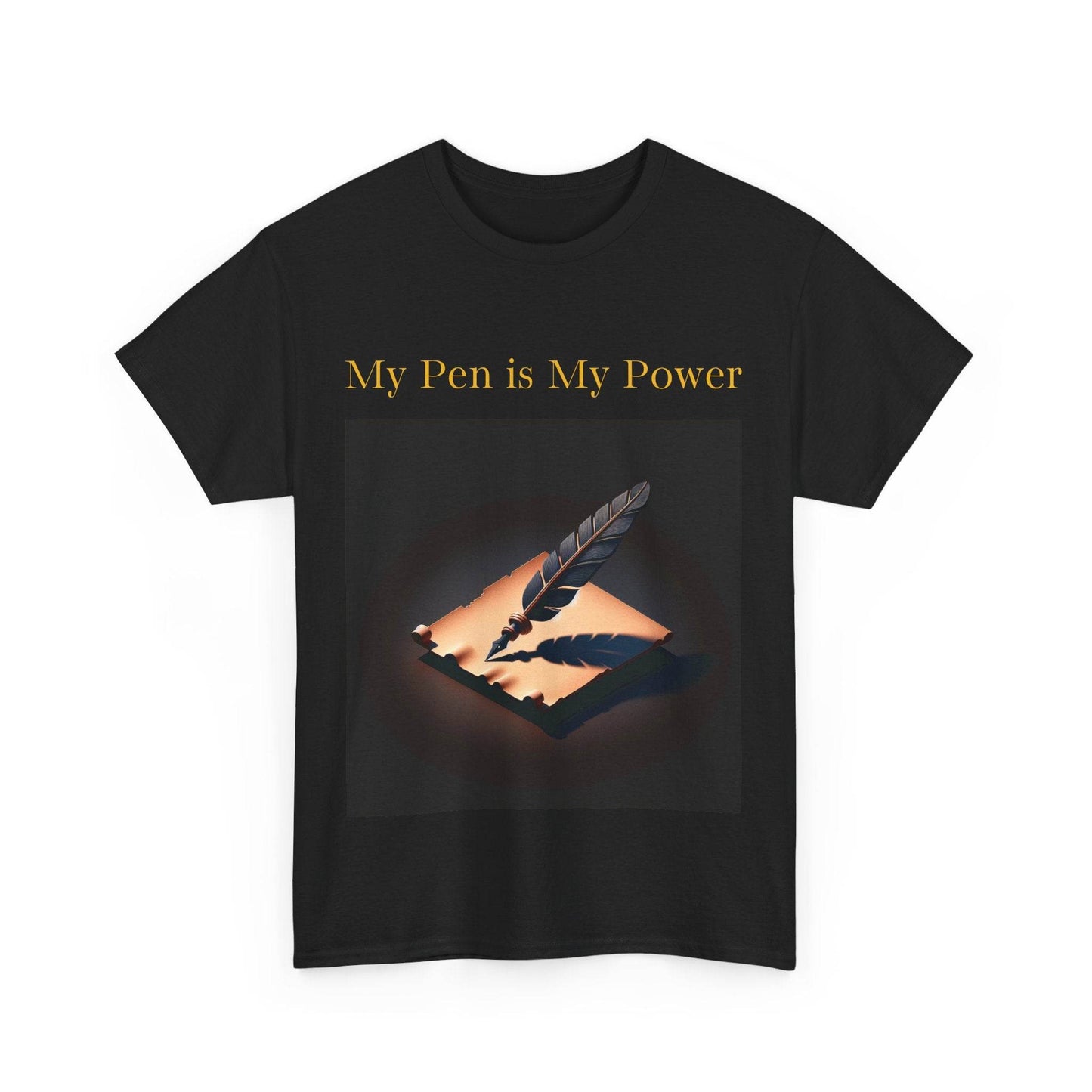 My Pen is My Power Unisex Heavy Cotton Tee - Creative Writer's Apparel - The Dreamer's Bookshop.