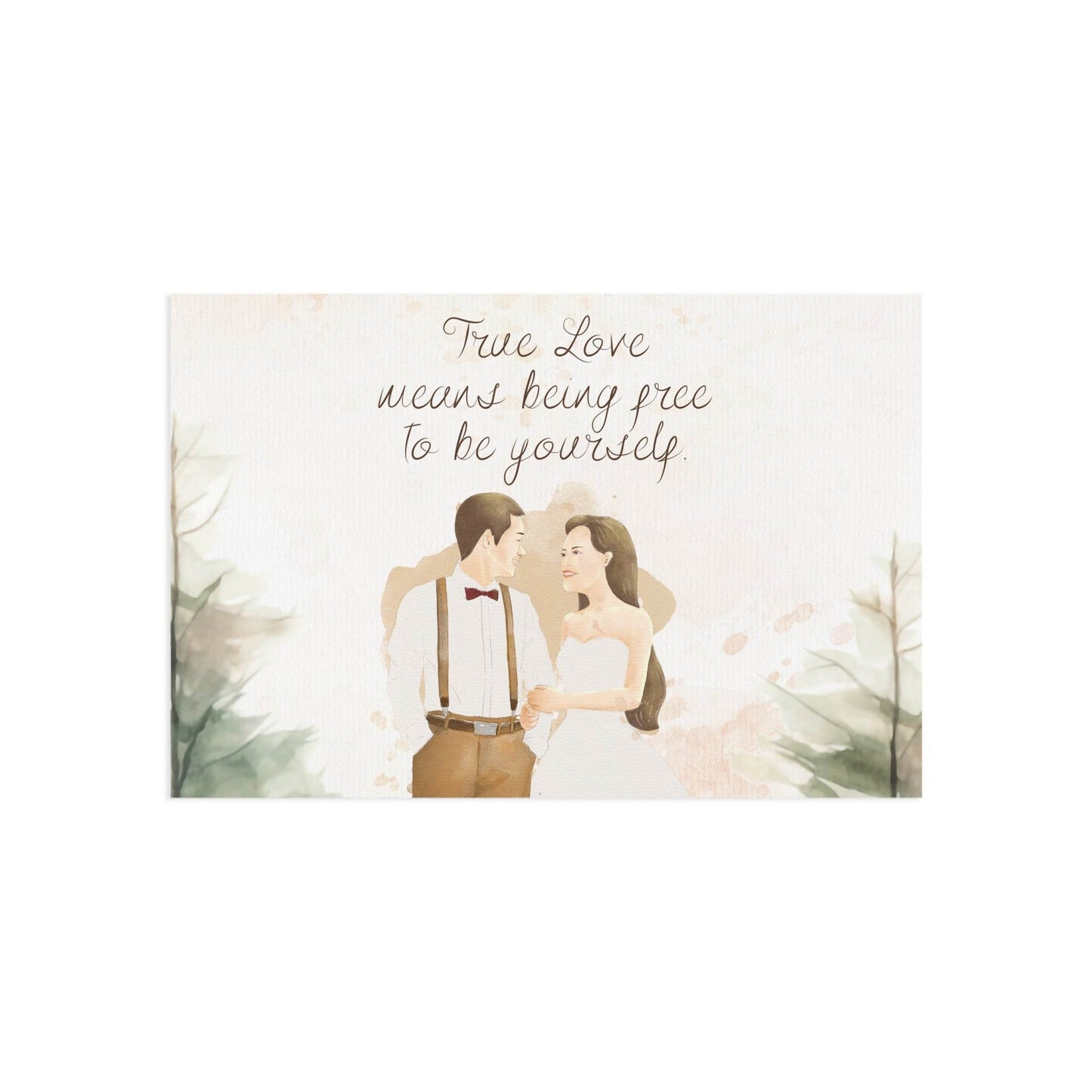 The Dreamer's Bookshop Cute "True Love" Wedding Card - The Dreamer's Bookshop.