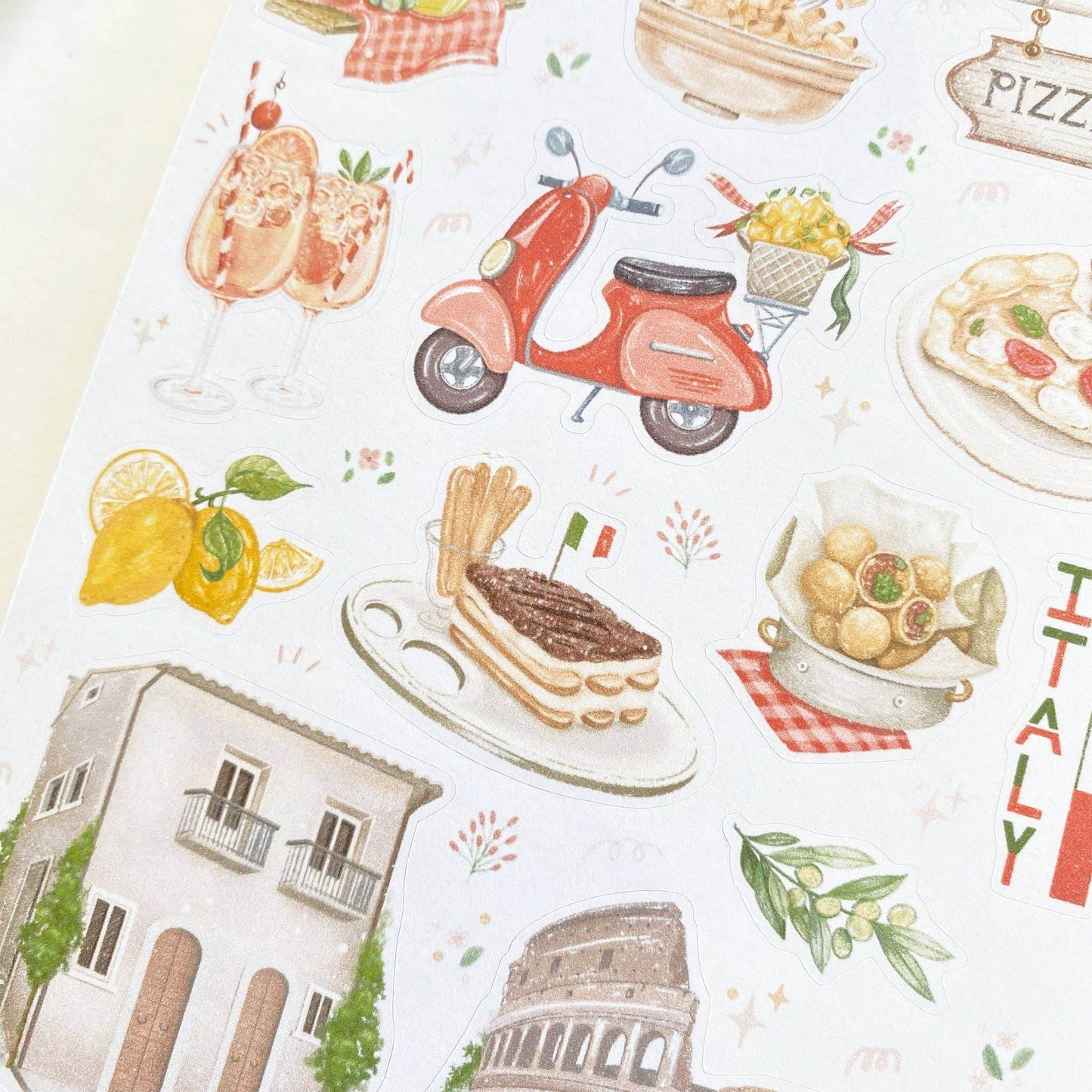 LETTOOn - Stickervel - In Love With Italy - The Dreamer's Bookshop.