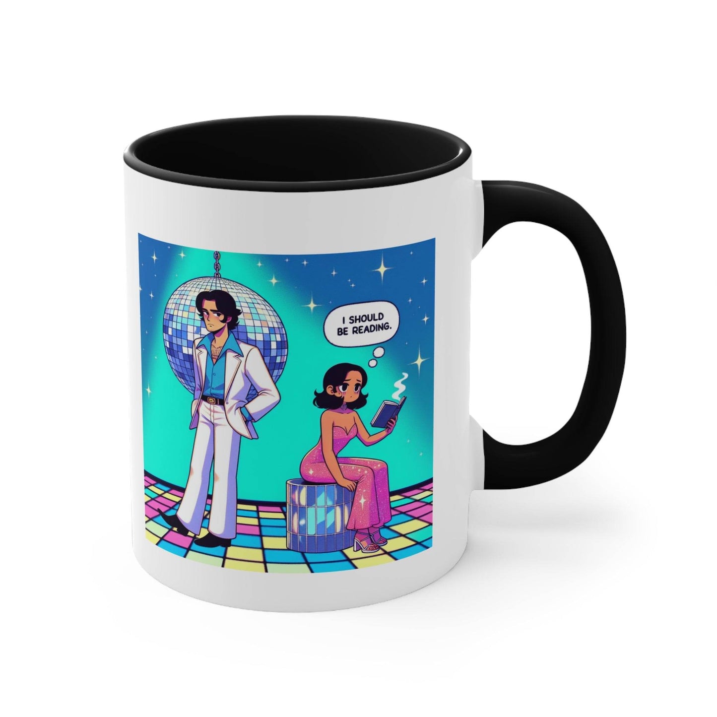 I should be reading Mug - 11oz Fun Coffee Cup for Happy Vibes - The Dreamer's Bookshop.